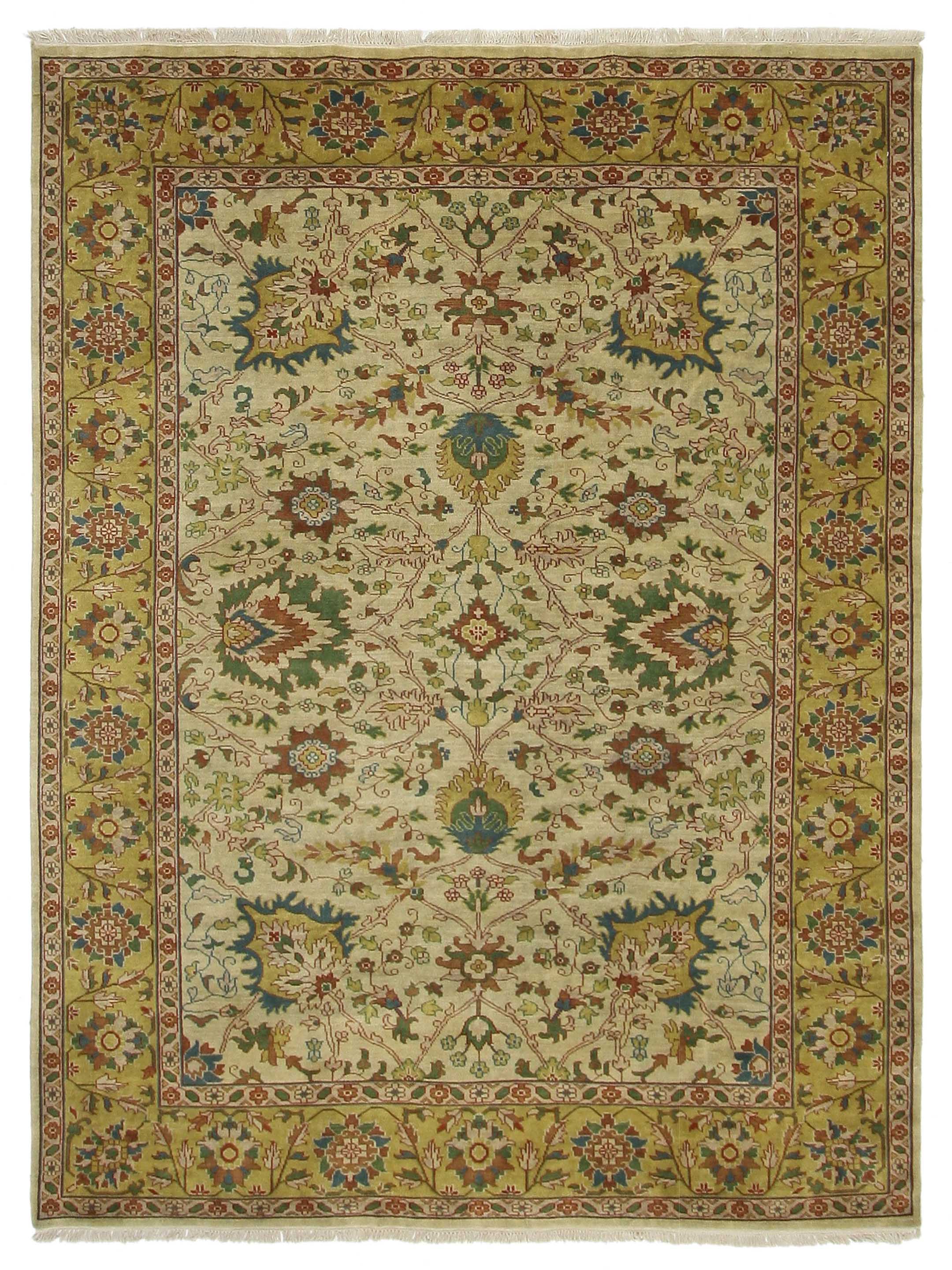 Tribal Hand Knotted Beige 9x11