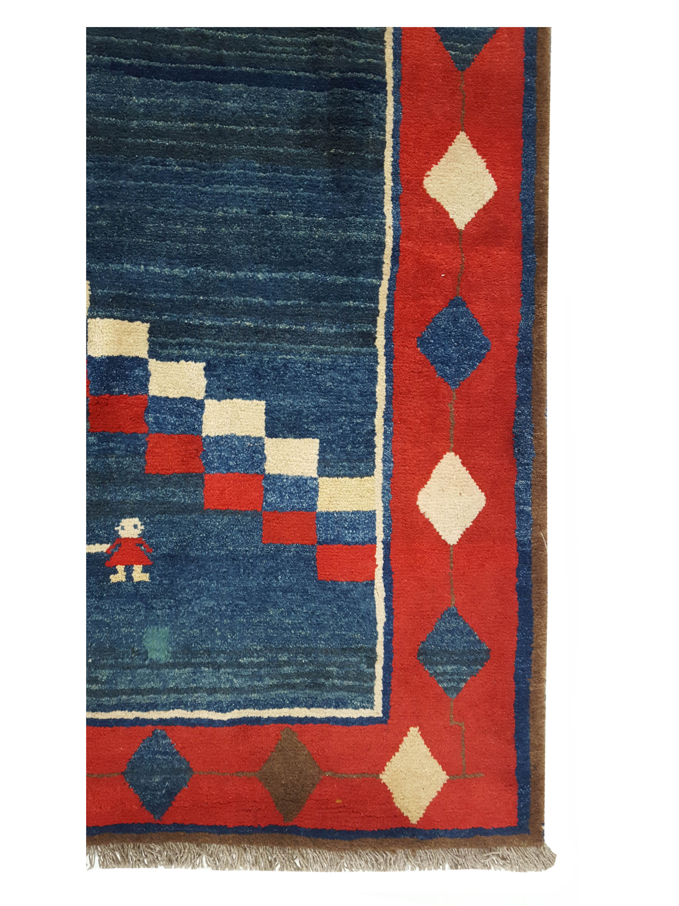 Gabbeh Hand Knotted Blue 7x10 - Image 4 of 6
