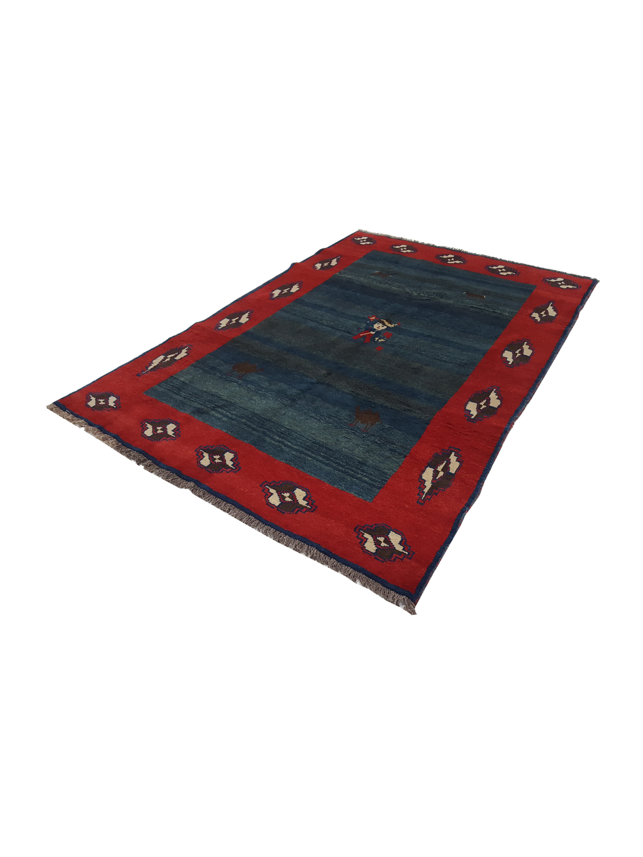 Gabbeh Hand Knotted Blue 7x10 - Image 6 of 6
