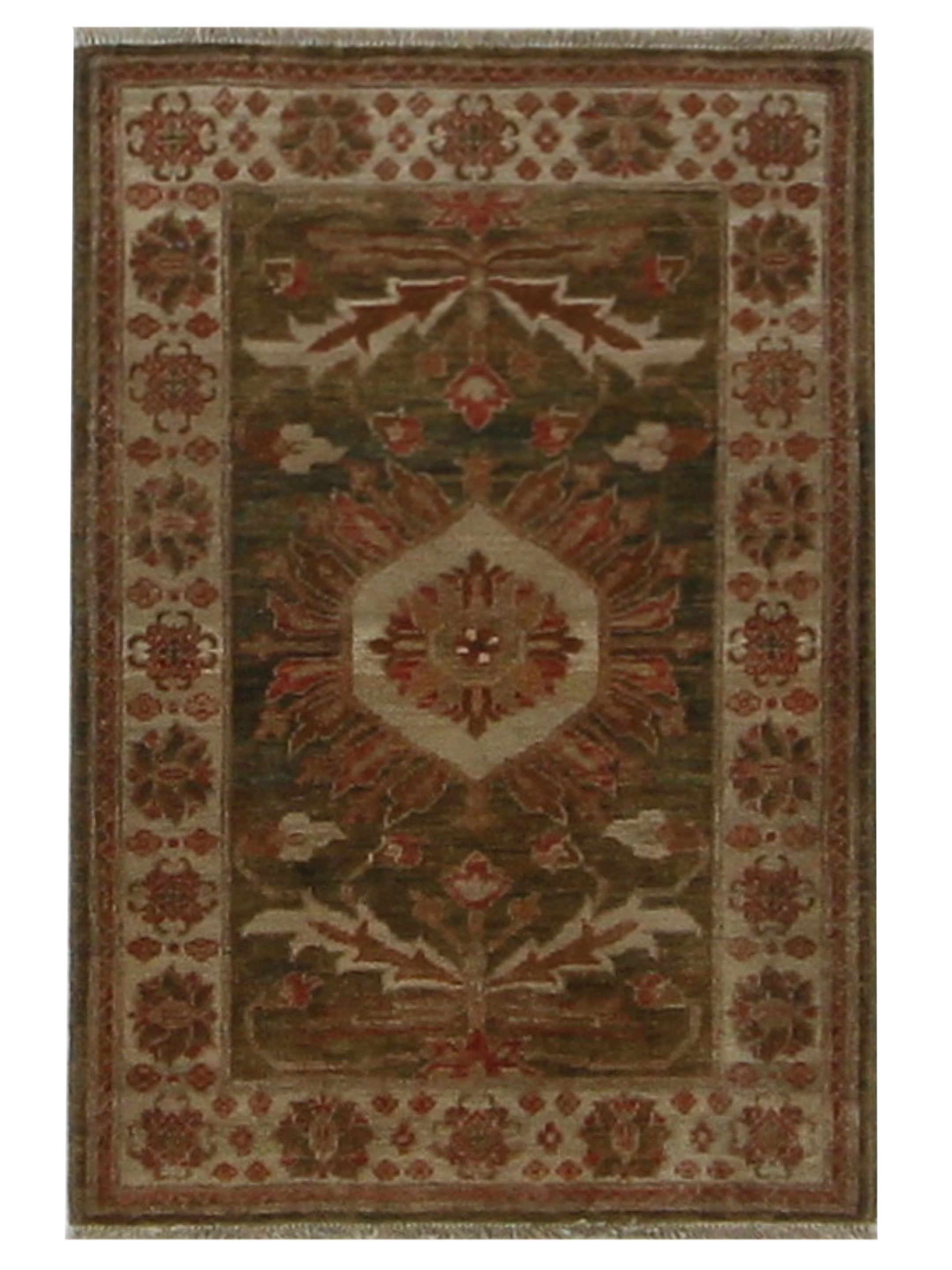 Ziegler Hand Knotted Brown 3x4