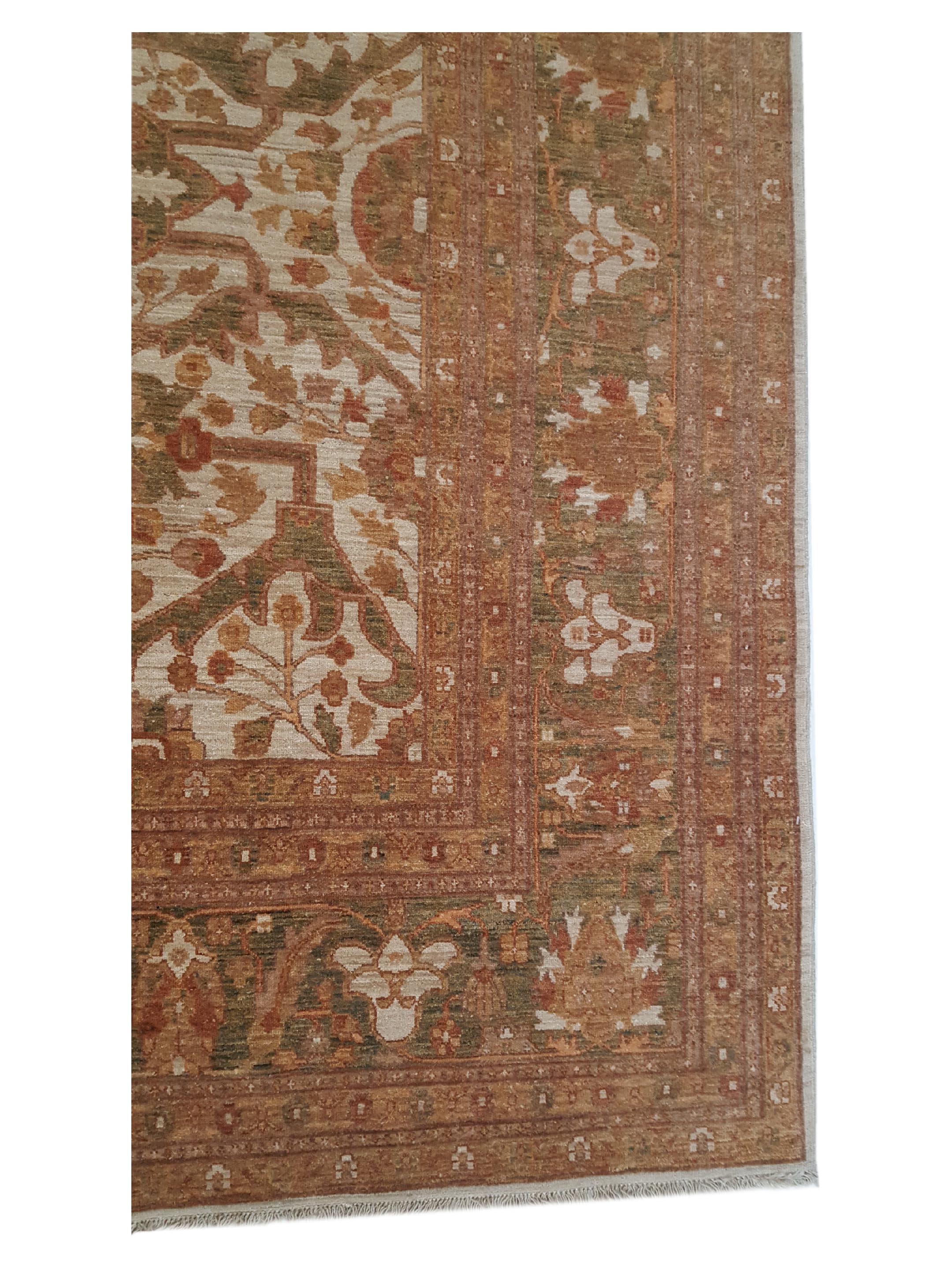 Sultanabad Hand Knotted Ivory 8x9 - Image 4 of 6