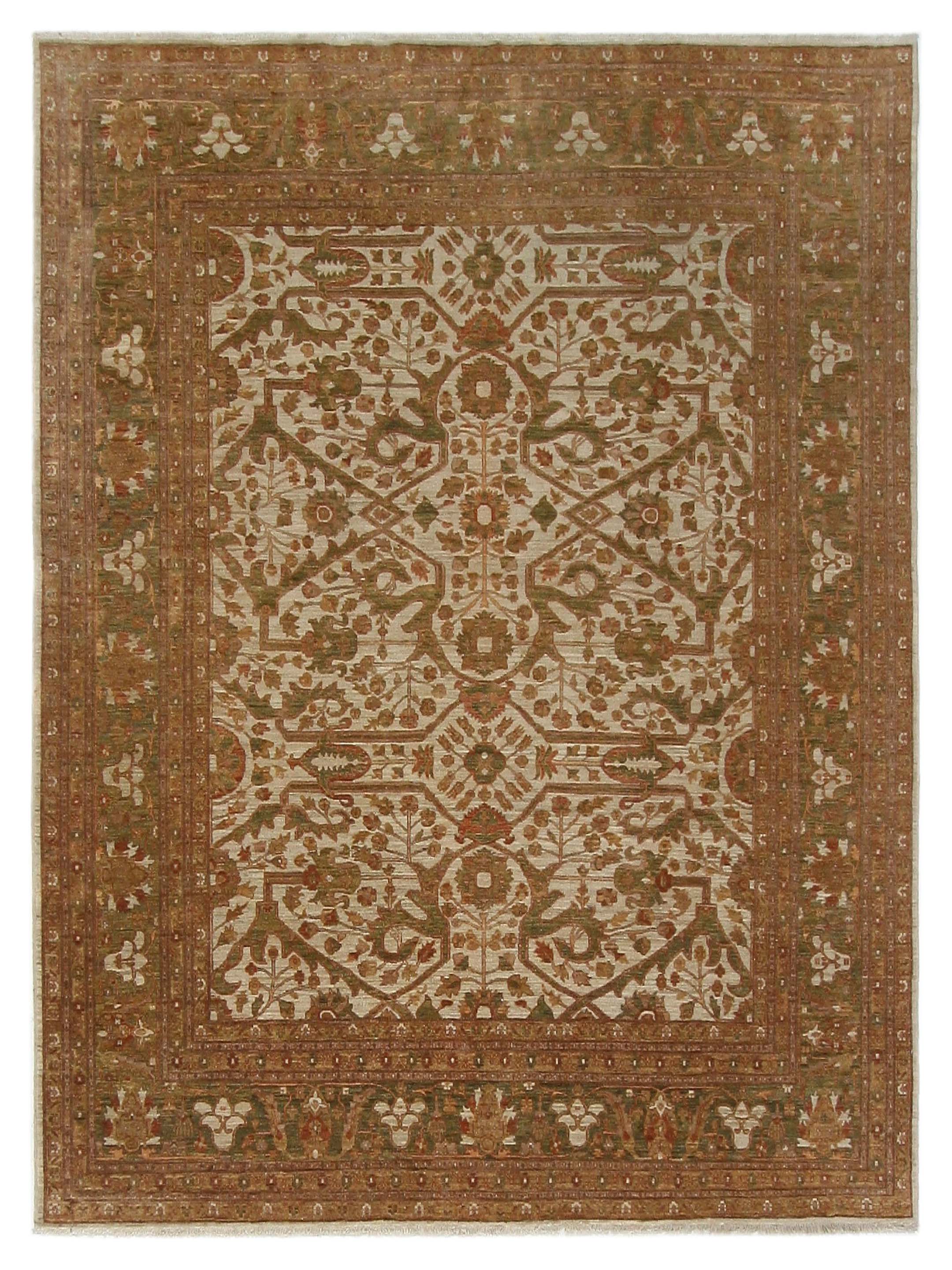 Sultanabad Hand Knotted Ivory 8x9