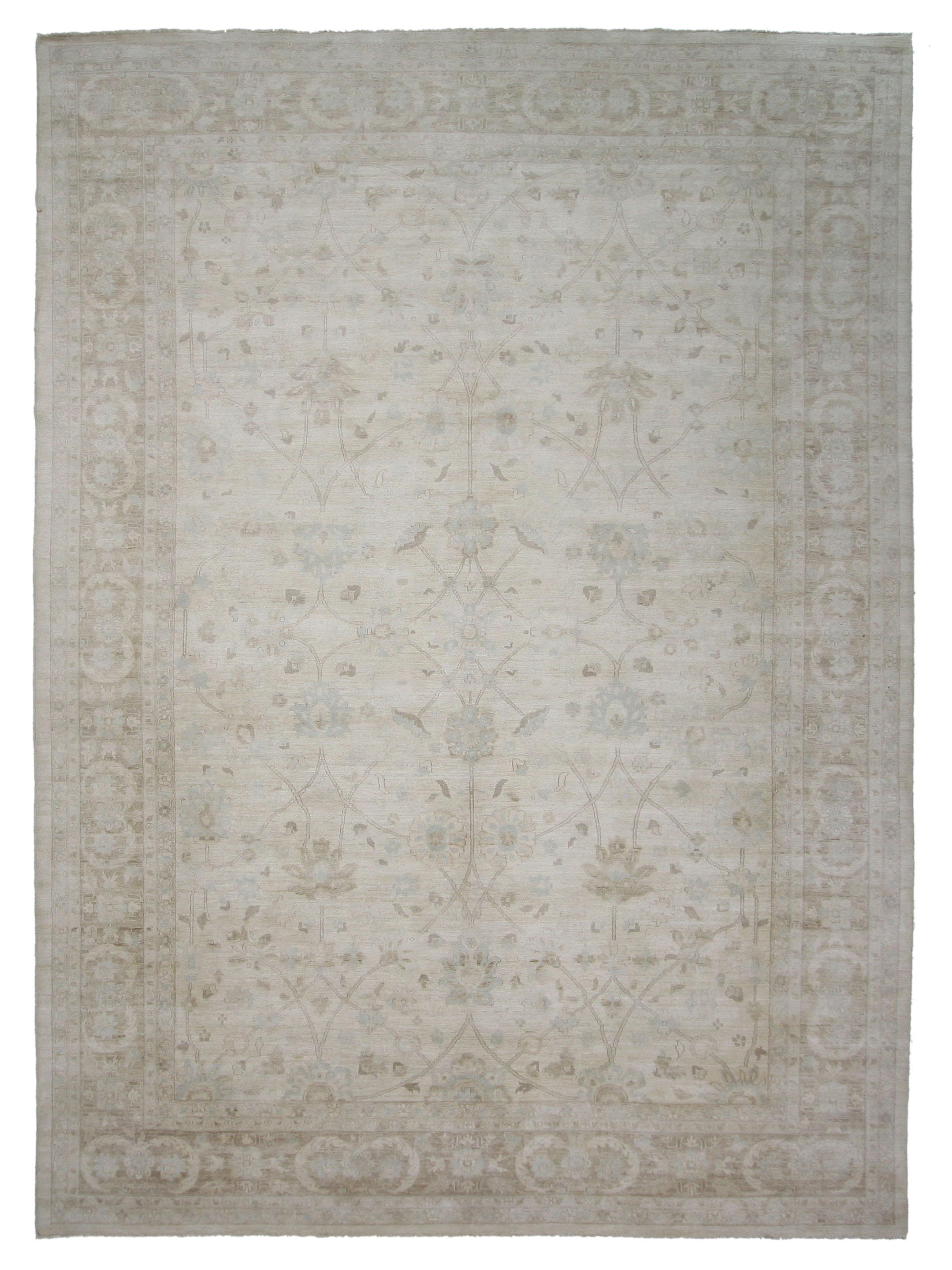 Ziegler Hand Knotted Ivory 12x18