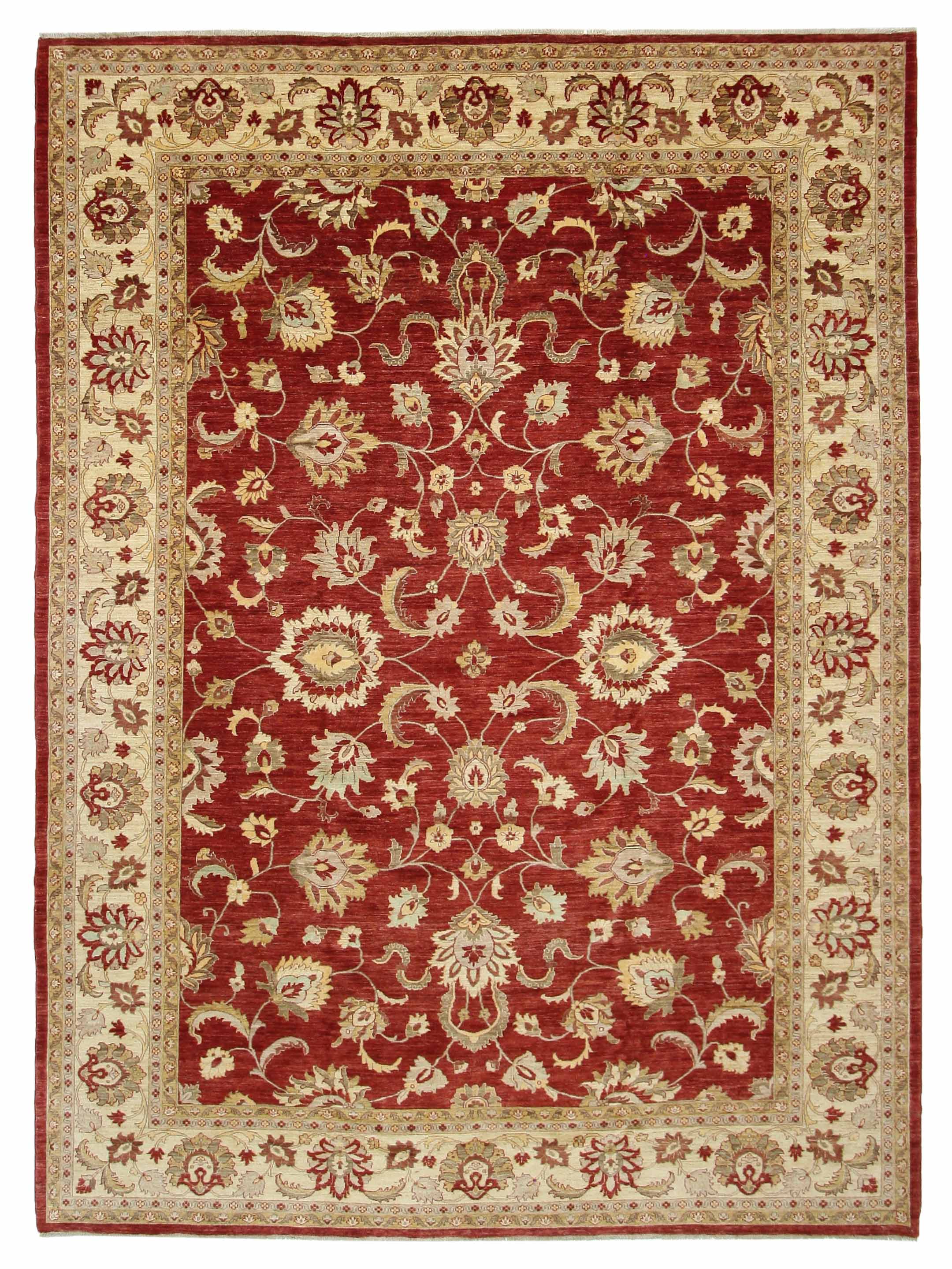 Sultanabad Hand Knotted Red 12x18