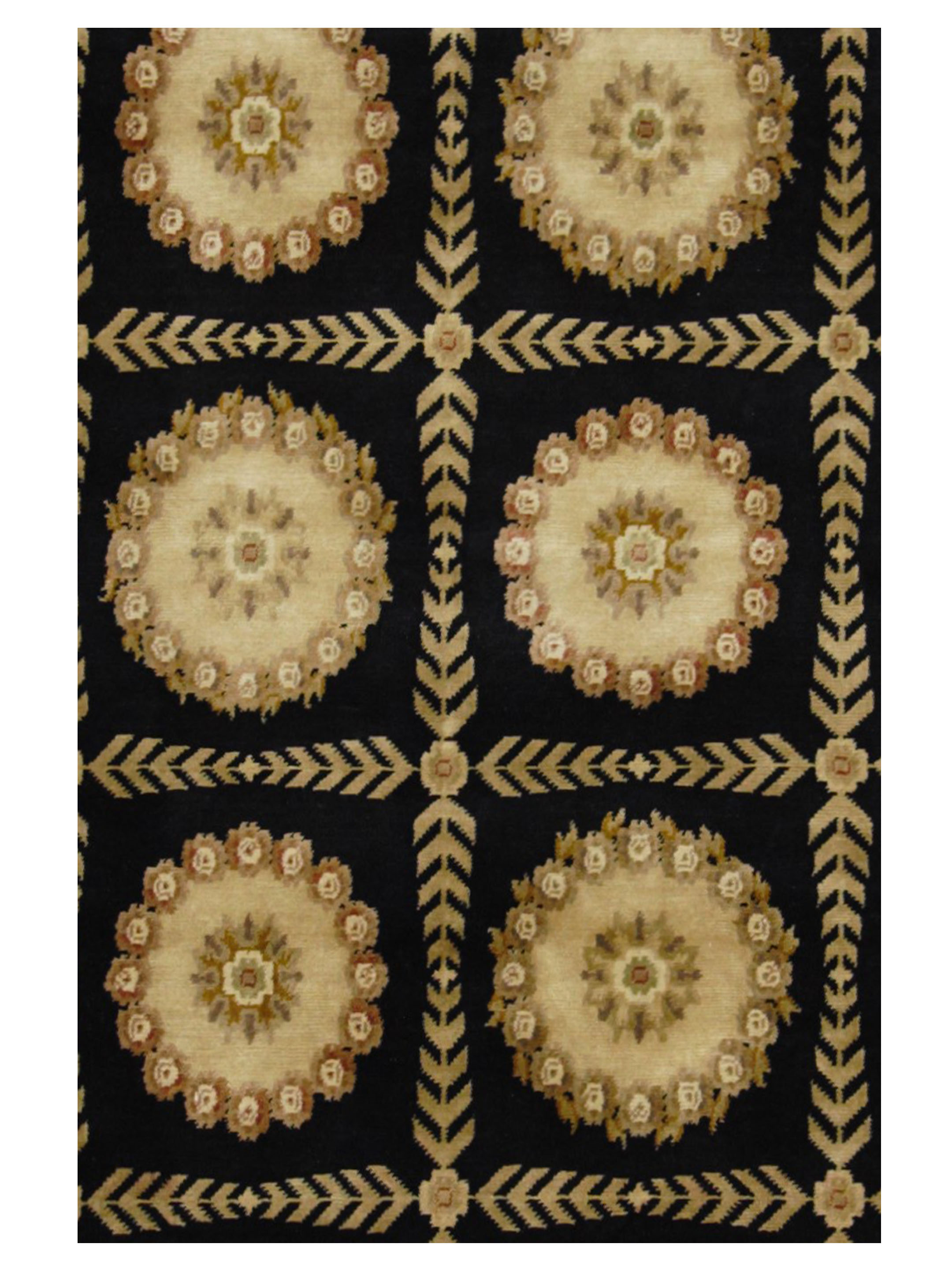 Gouri Ganga Hand Knotted Black 8x10 - Image 4 of 5