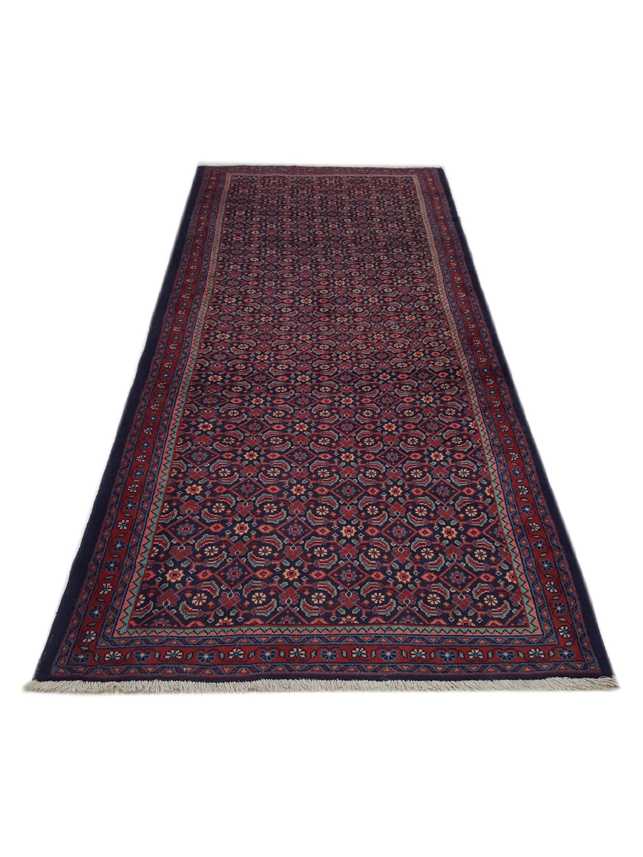 Mahal Hand Knotted Navy 4x11 - Image 2 of 6