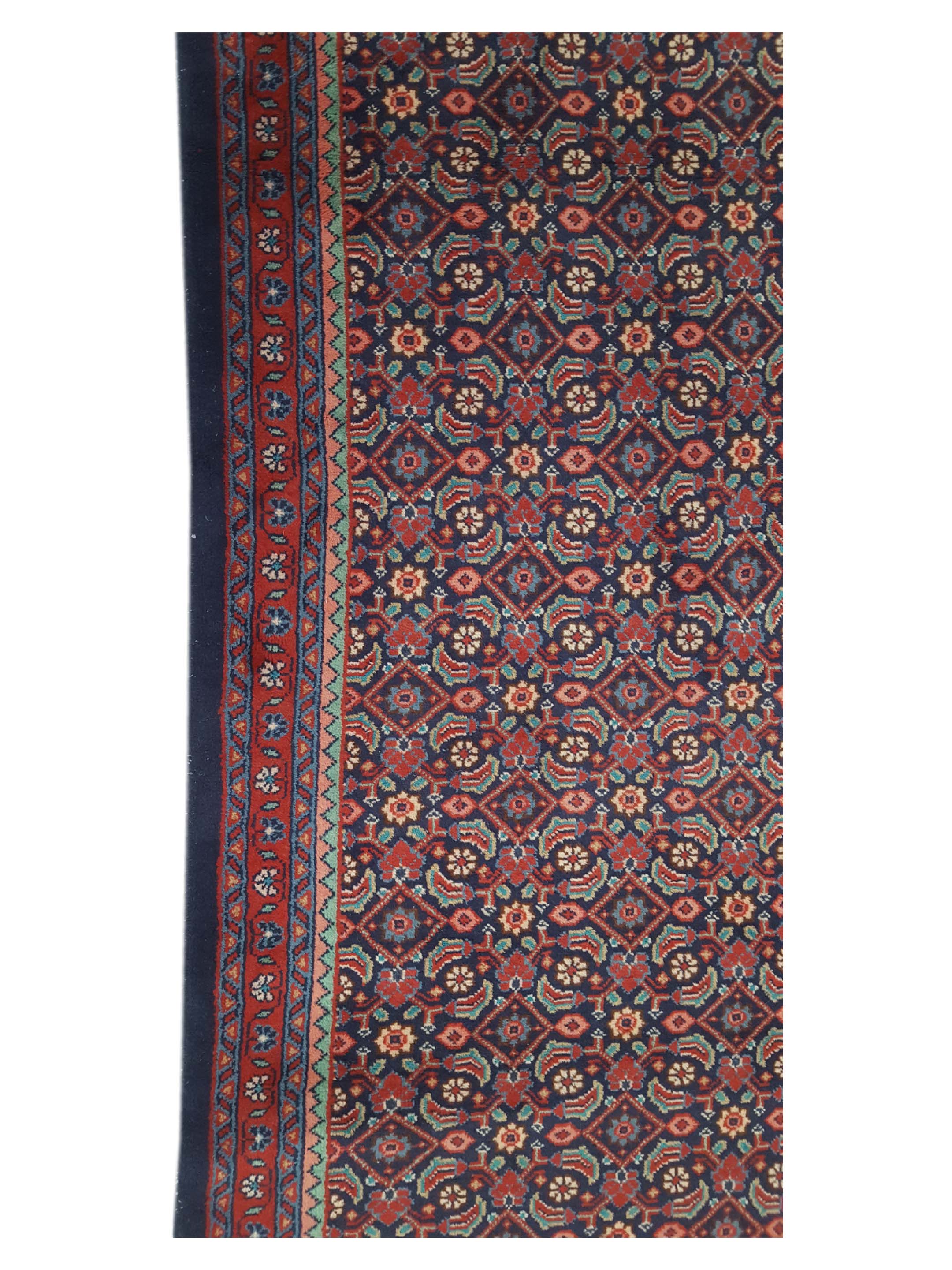 Mahal Hand Knotted Navy 4x11 - Image 5 of 6