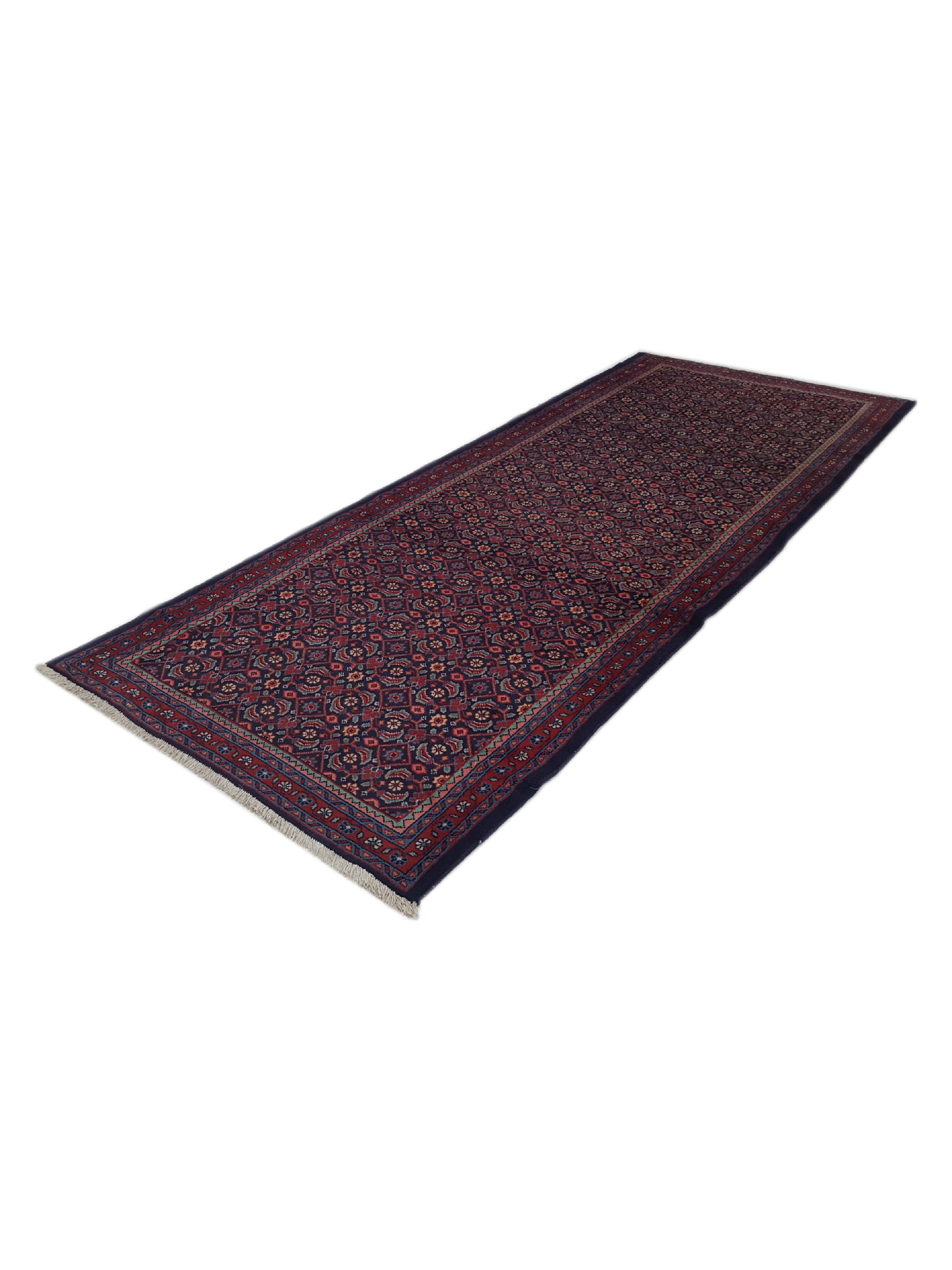 Mahal Hand Knotted Navy 4x11 - Image 6 of 6