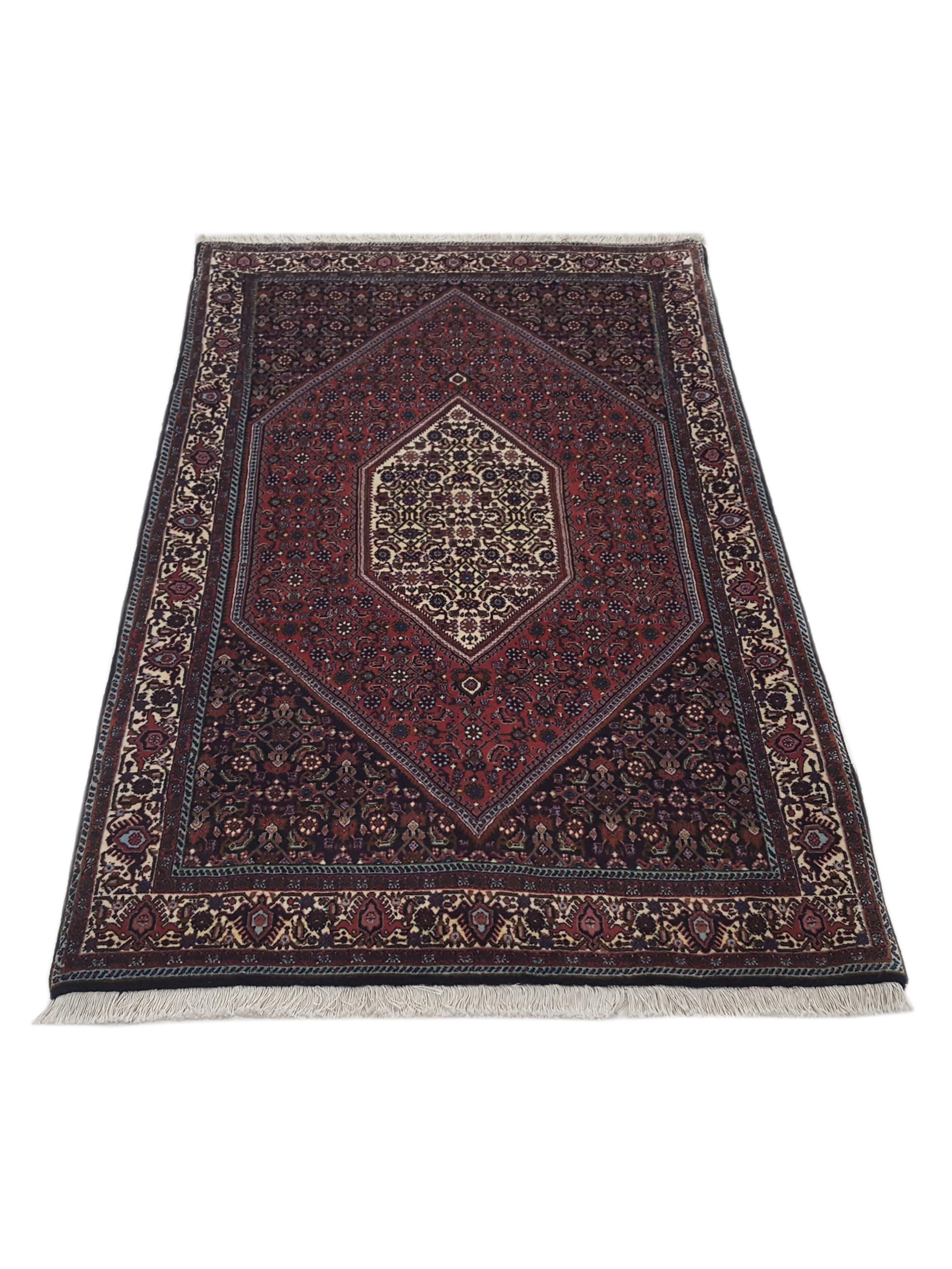 Bijar Hand Knotted Burgundy 4x6 - Image 2 of 6