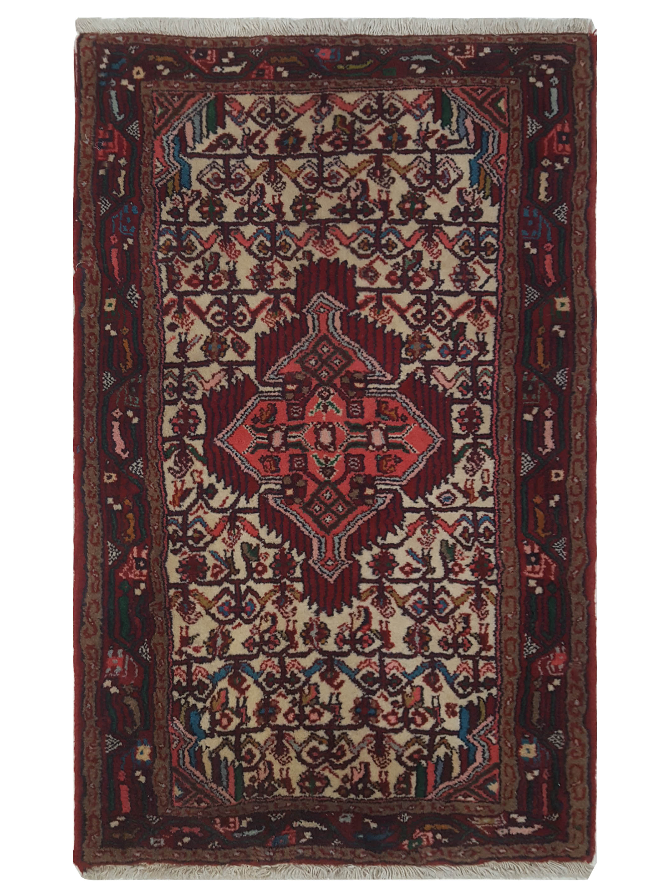 Persian Hand Knotted Ivory 2.6x4