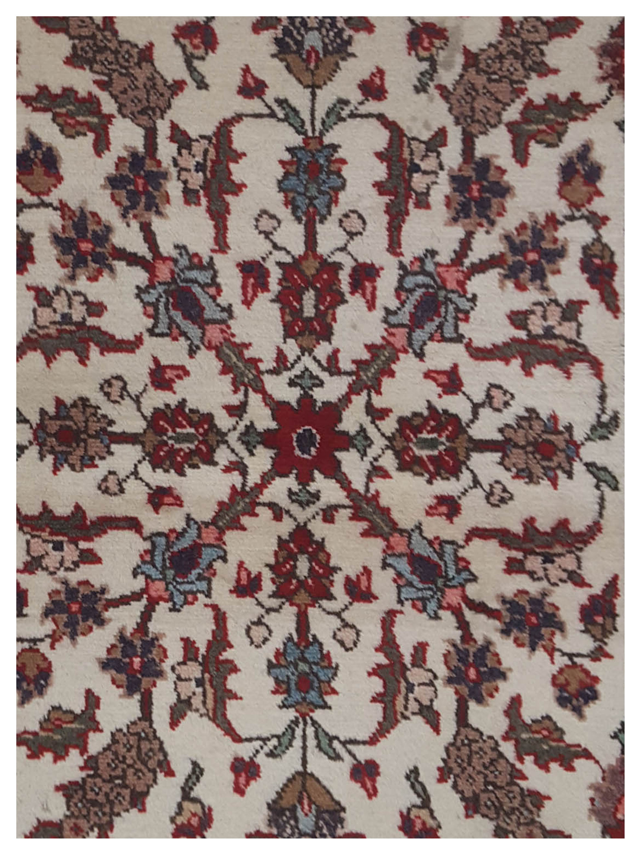 Persian Hand Knotted Ivory 2.6x4 - Image 3 of 5