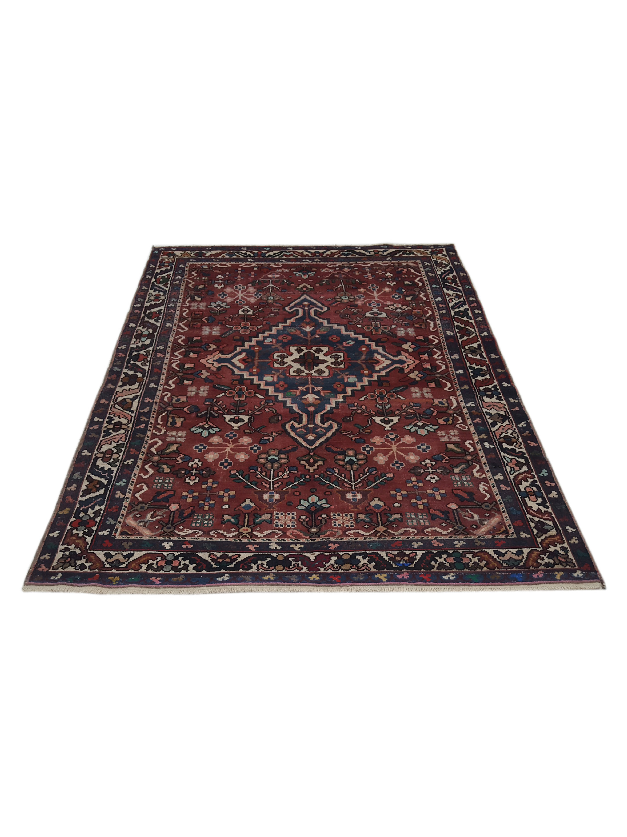 Antique Bakhtiyari Burgundy 5x6 - Image 2 of 6
