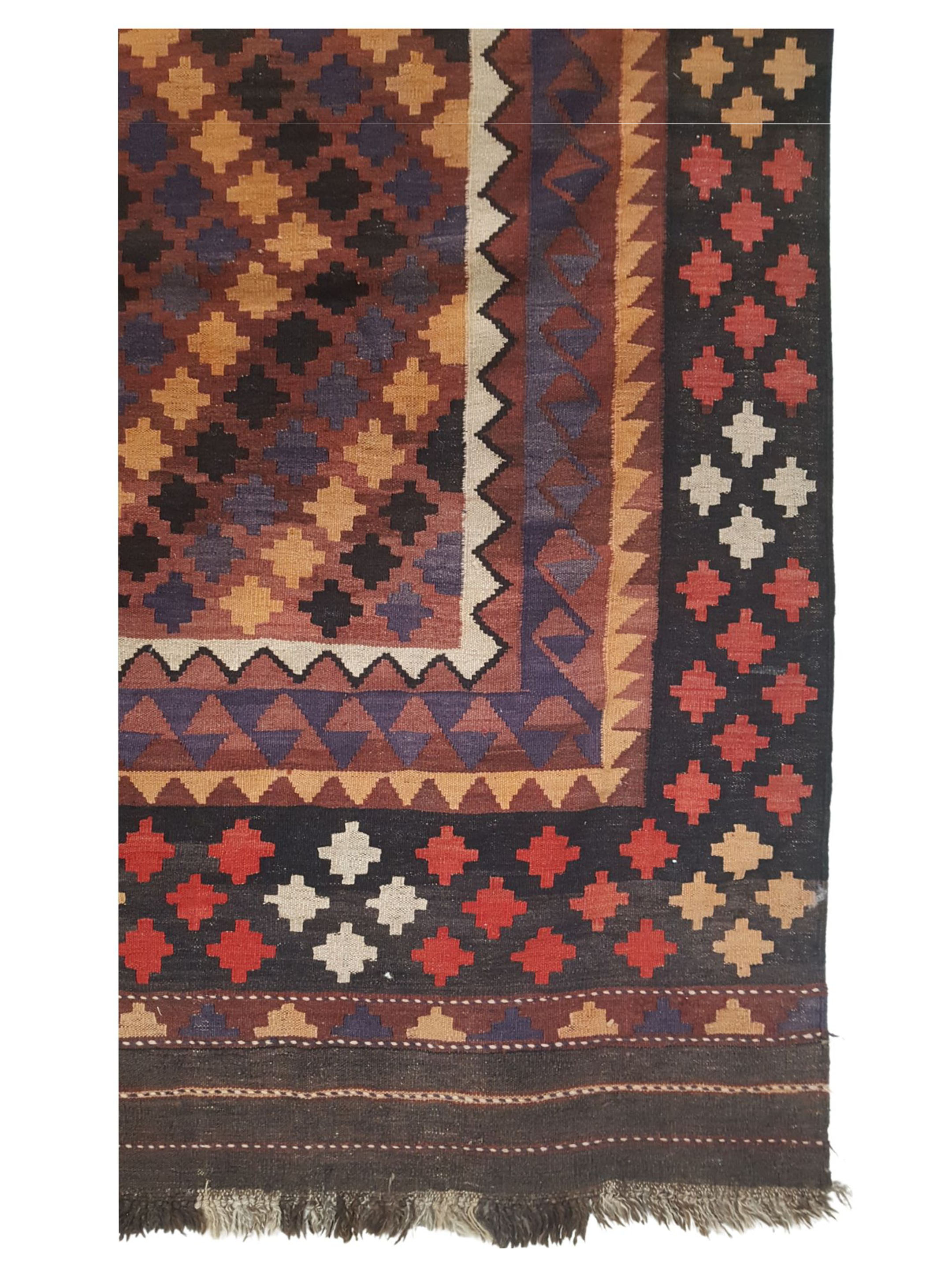 Kilim Hand Woven Brown 8x11 - Image 2 of 3