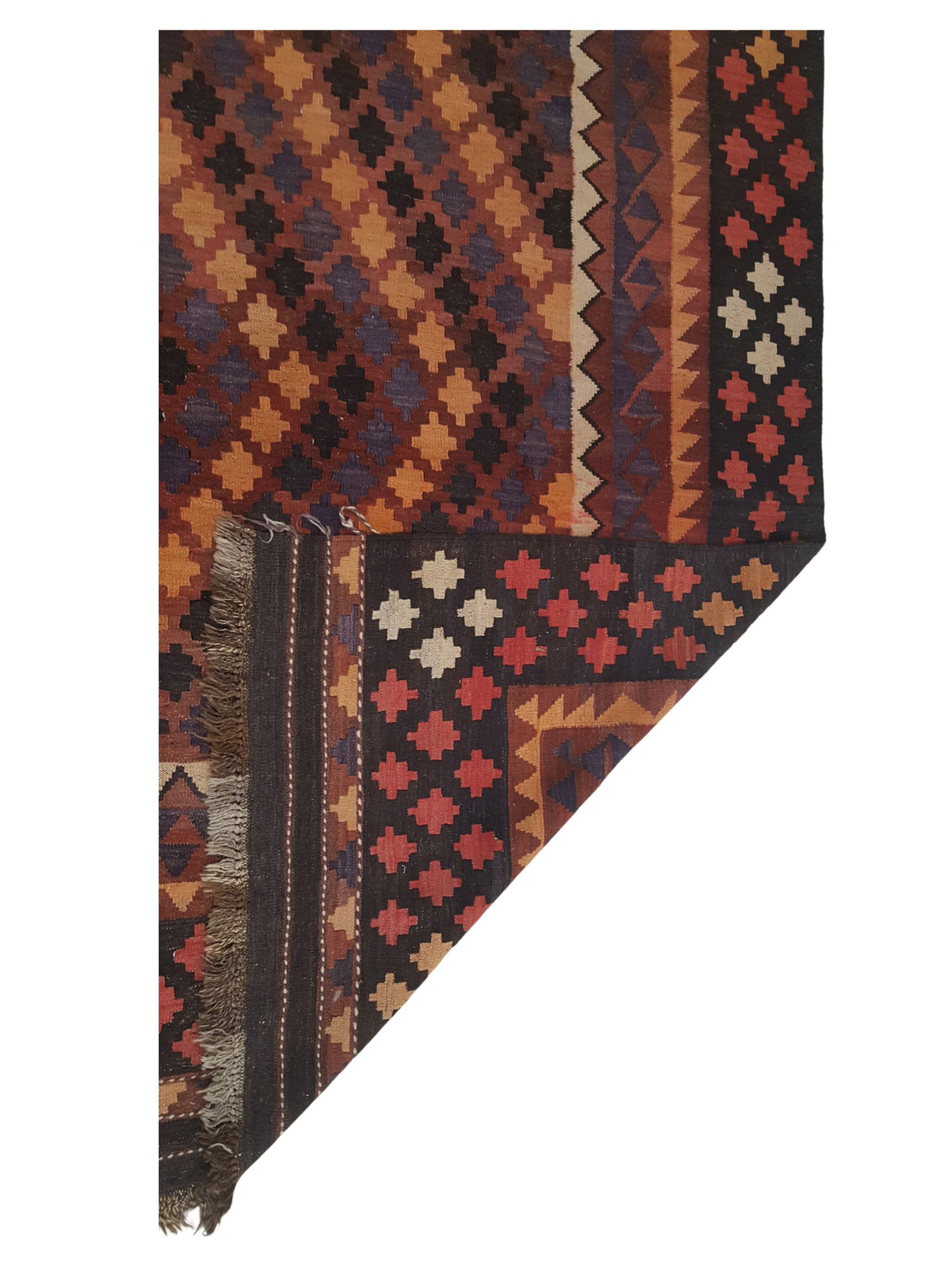 Kilim Hand Woven Brown 8x11 - Image 3 of 3