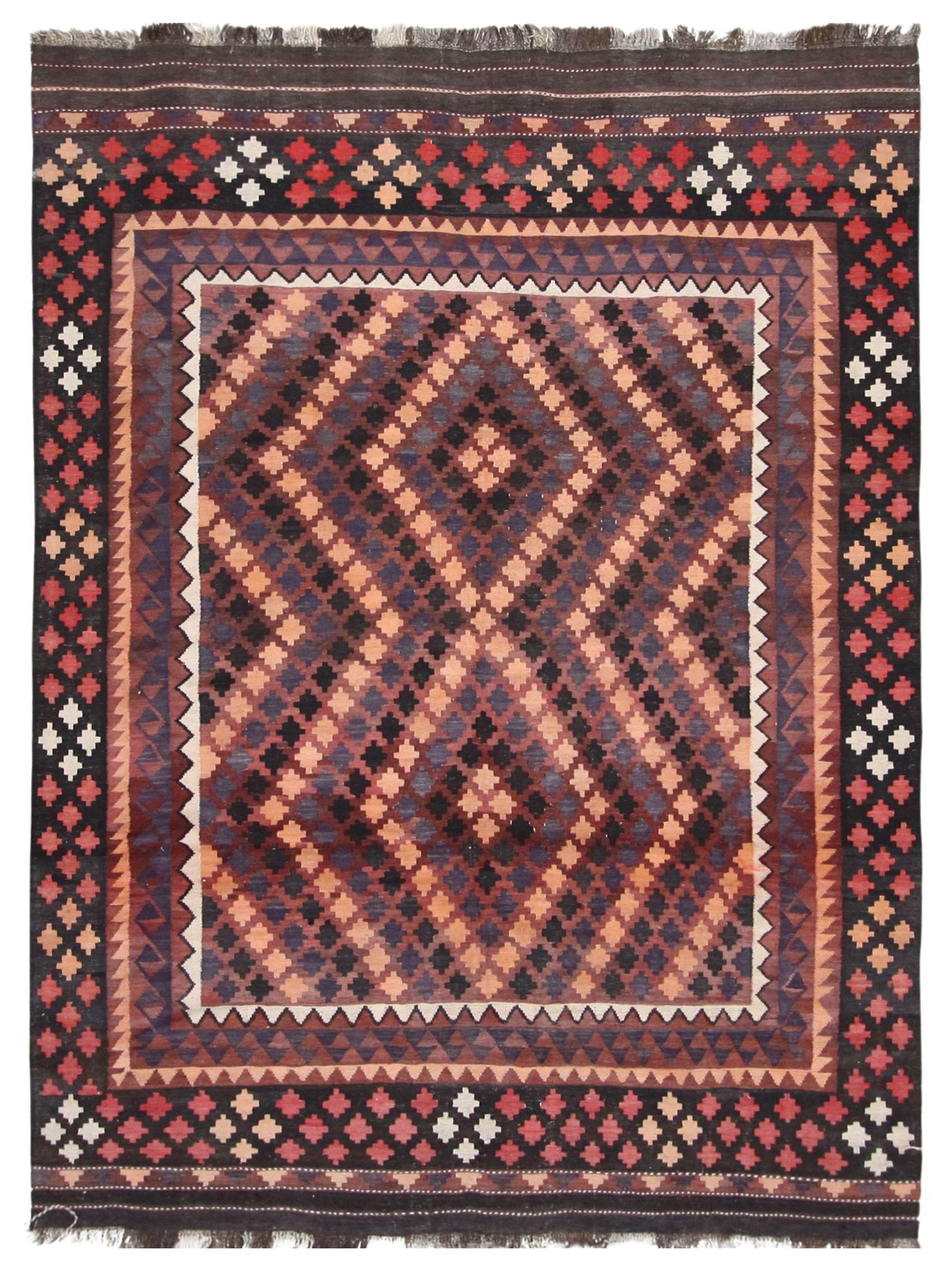 Kilim Hand Woven Brown 8x11