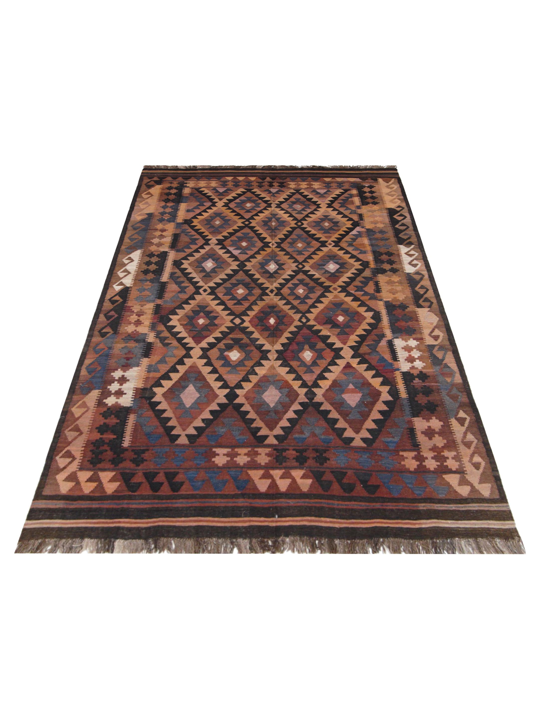 Afghan Hand Knotted Brown 6x9 - Image 2 of 5