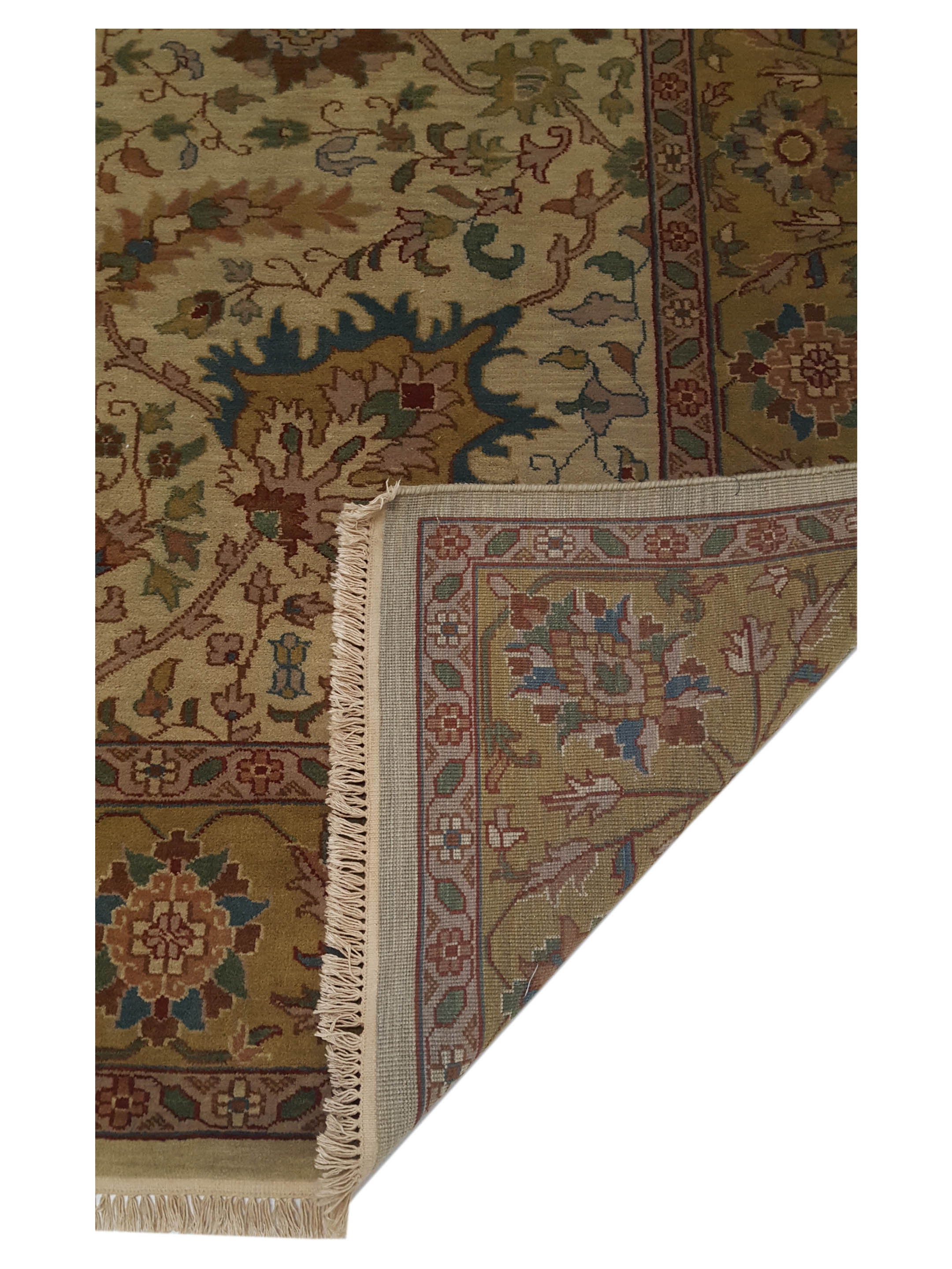 Tribal Hand Knotted Ivory 9x12 - Image 3 of 6