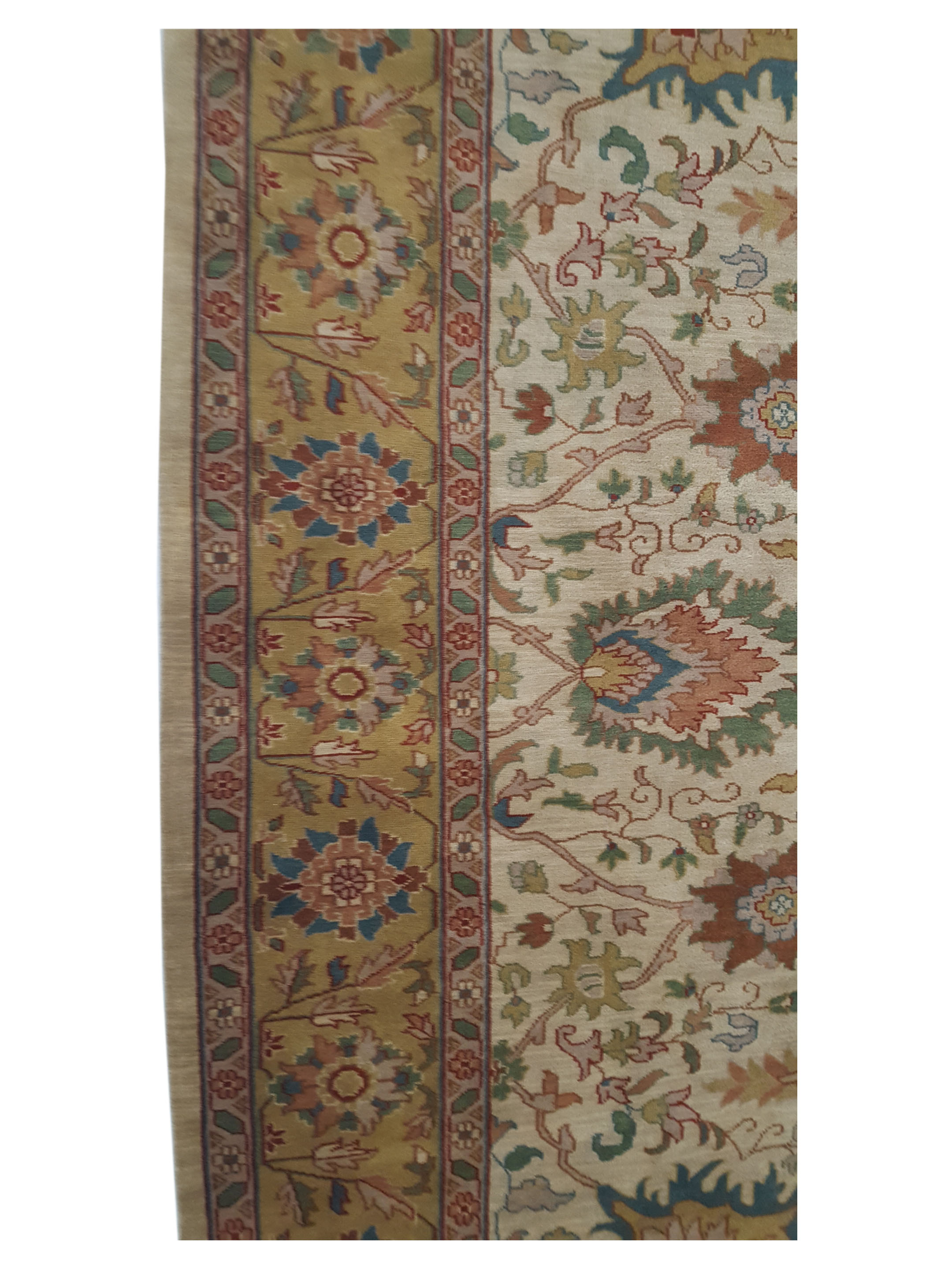 Tribal Hand Knotted Ivory 9x12 - Image 5 of 6