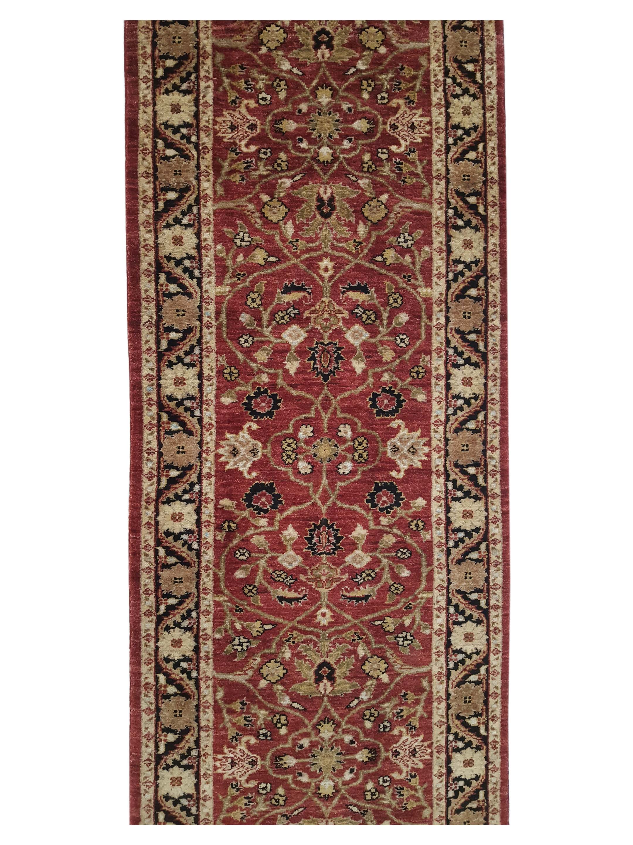 Ziegler Hand Knotted Red 3x10 - Image 5 of 6