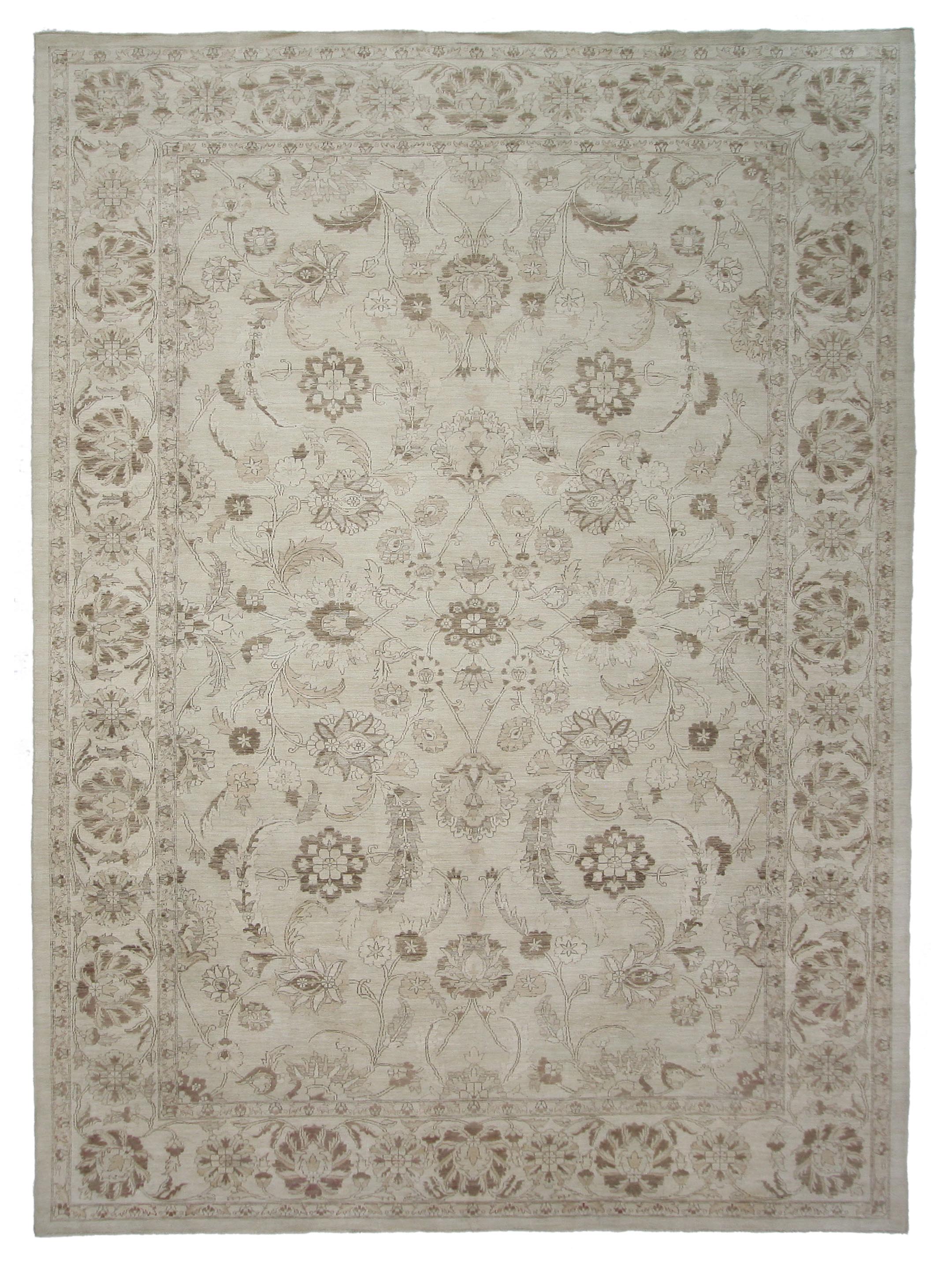 Ziegler Hand Knotted Ivory 12x17