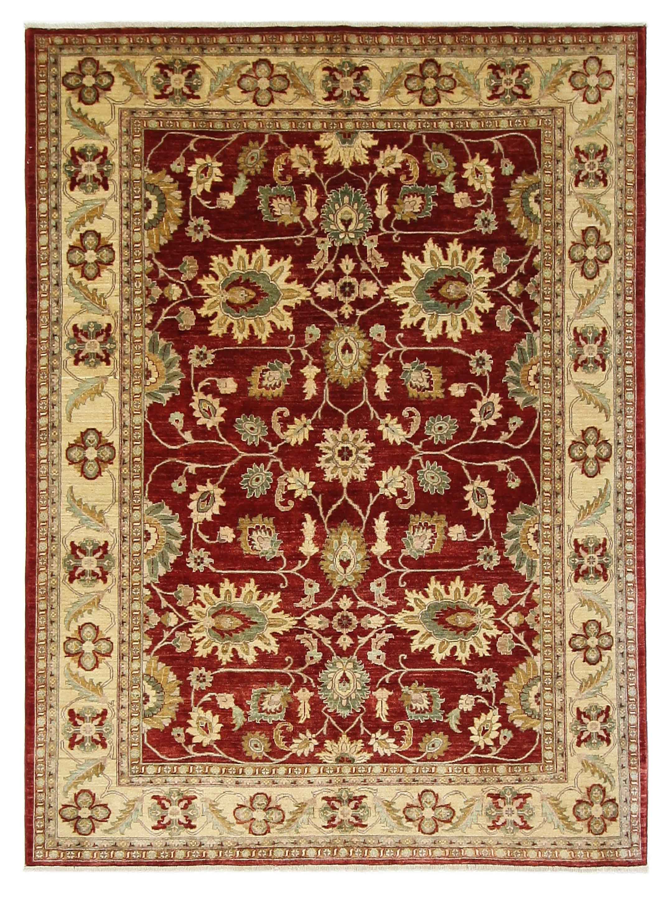 Ziegler Hand Knotted Red 8x10