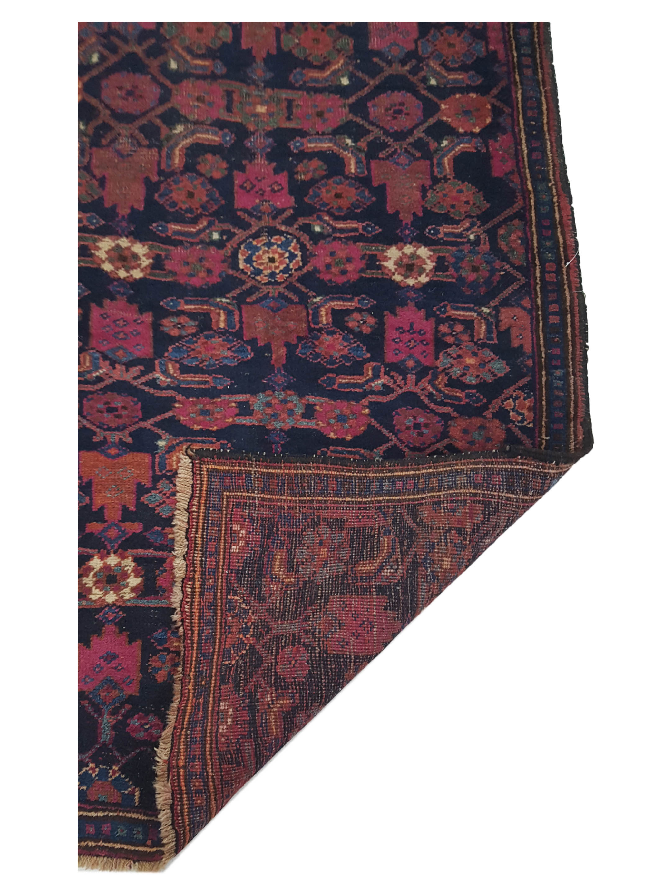 Antique Kurd Indigo 3x15 - Image 3 of 6
