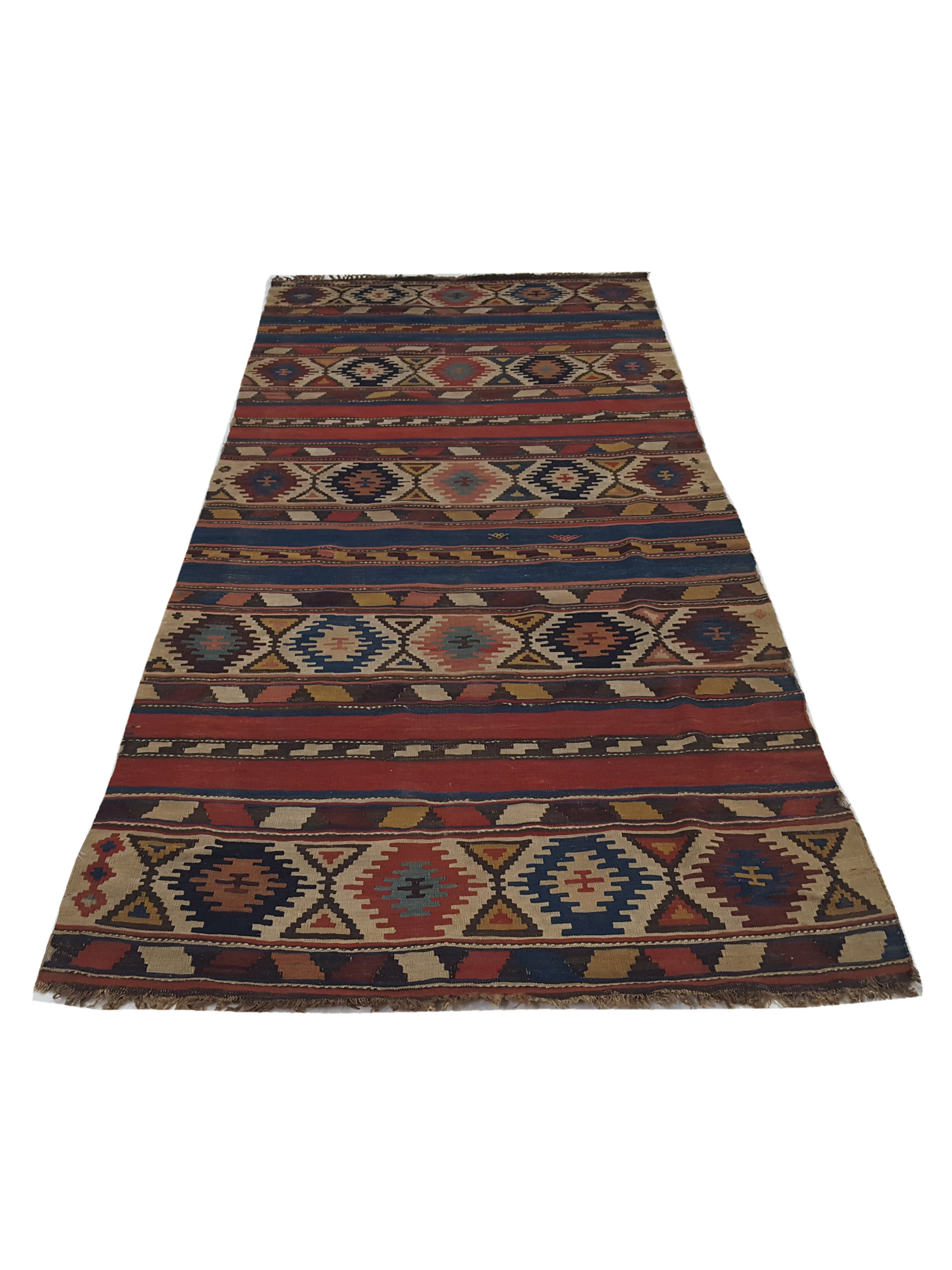 Antique Shirvan Kilim Rust 4x10 - Image 2 of 6