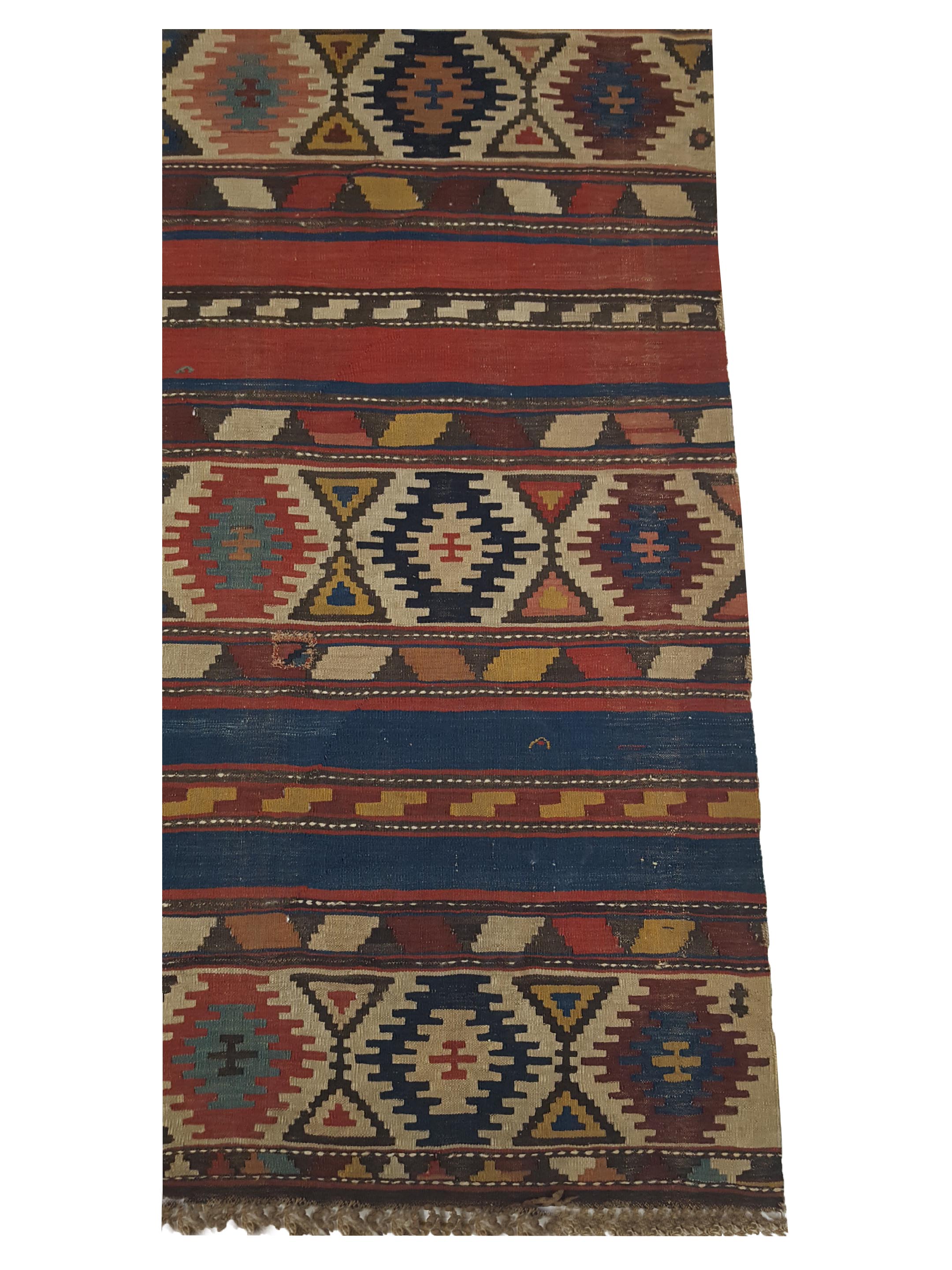 Antique Shirvan Kilim Rust 4x10 - Image 4 of 6