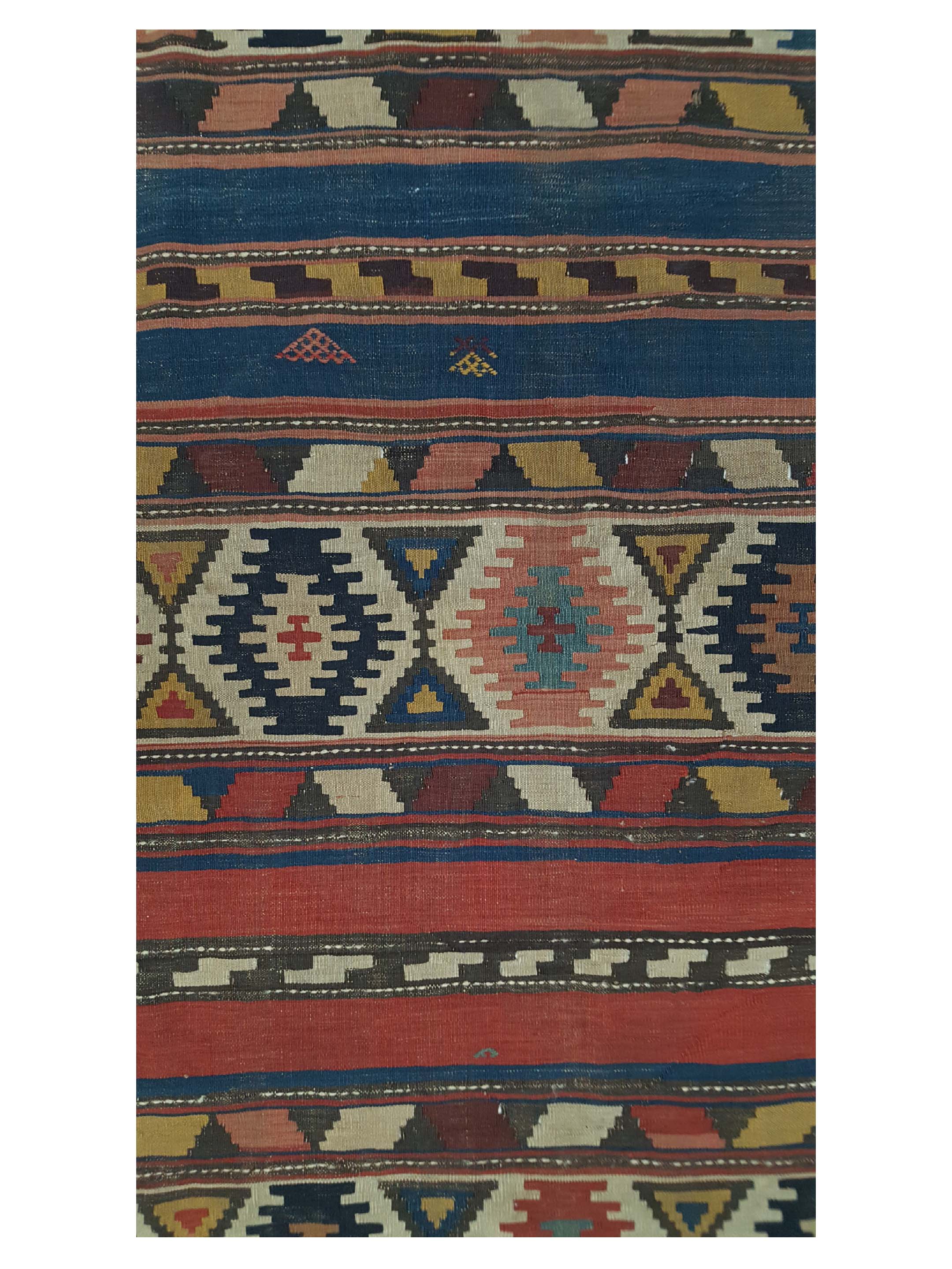 Antique Shirvan Kilim Rust 4x10 - Image 5 of 6