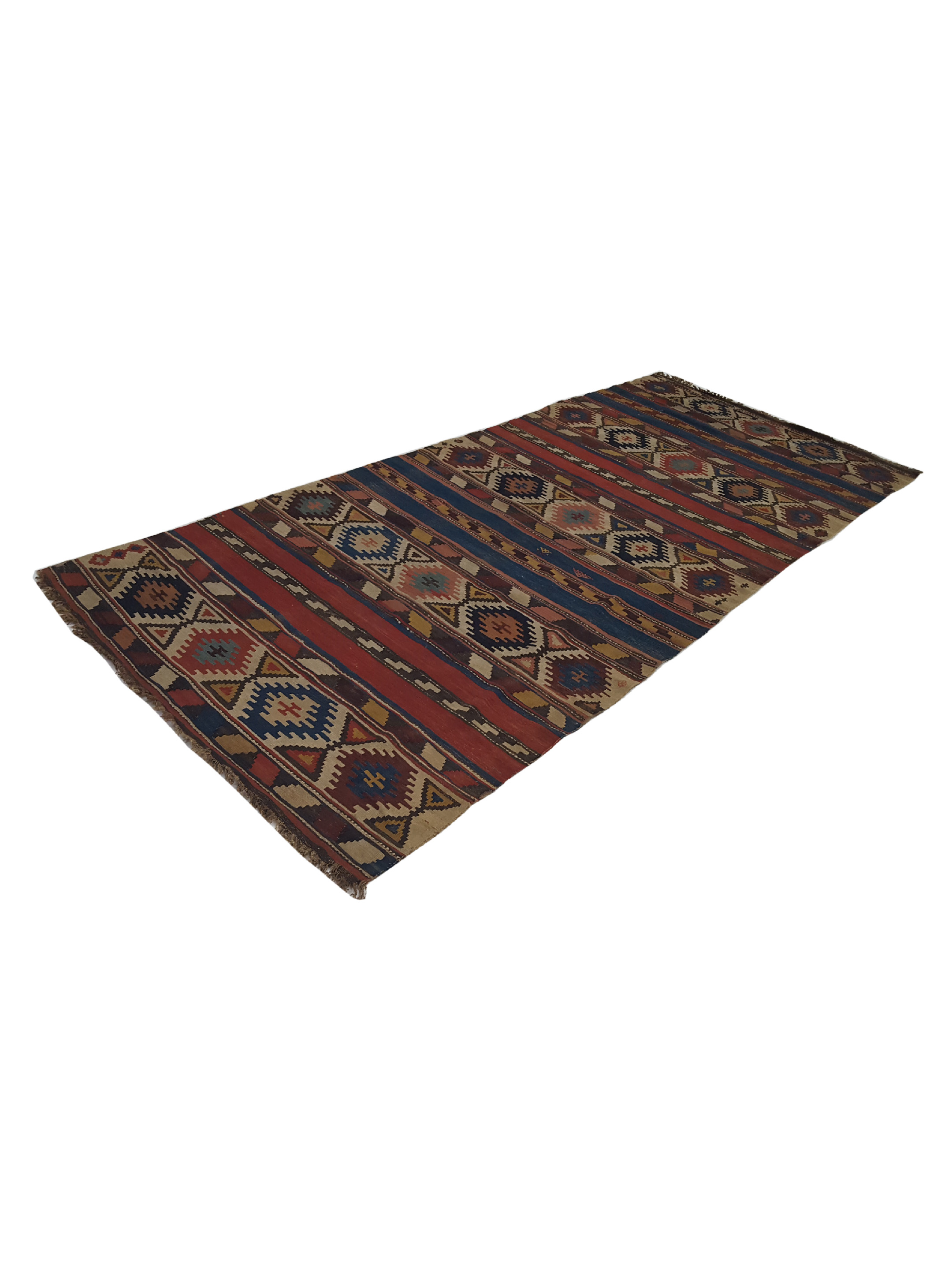 Antique Shirvan Kilim Rust 4x10 - Image 6 of 6