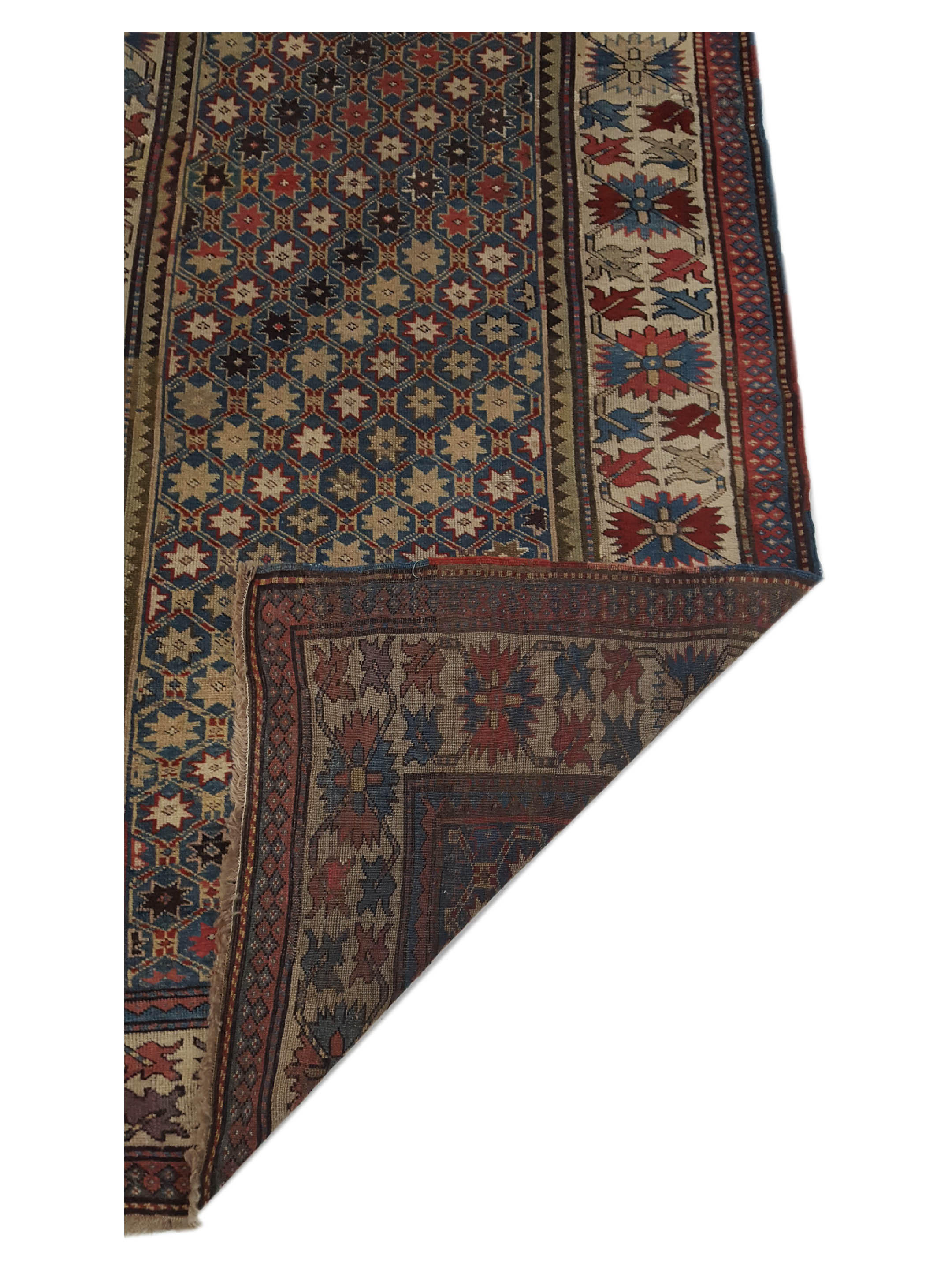 Antique Kazak Indigo 4x9 - Image 3 of 6