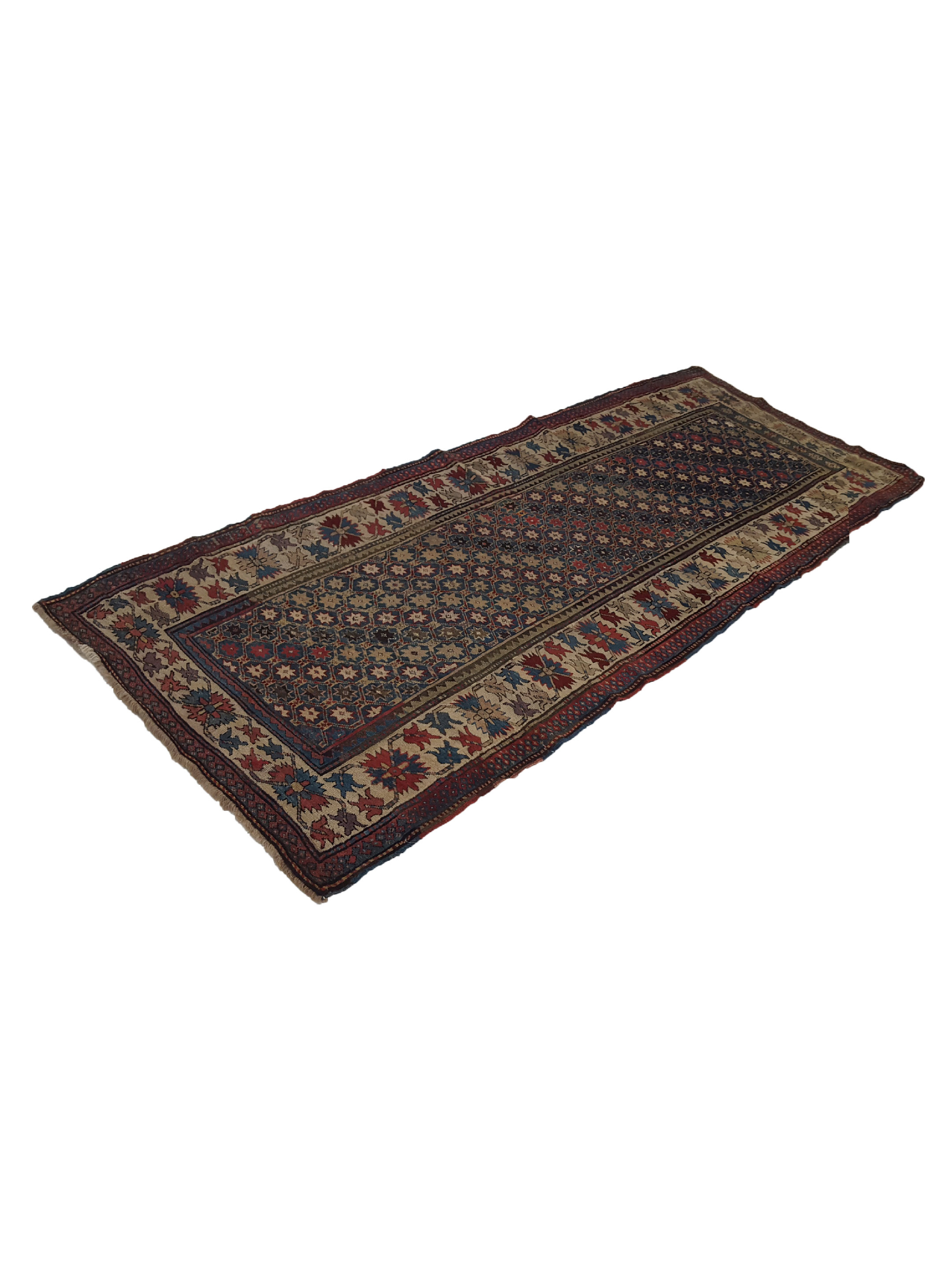 Antique Kazak Indigo 4x9 - Image 6 of 6