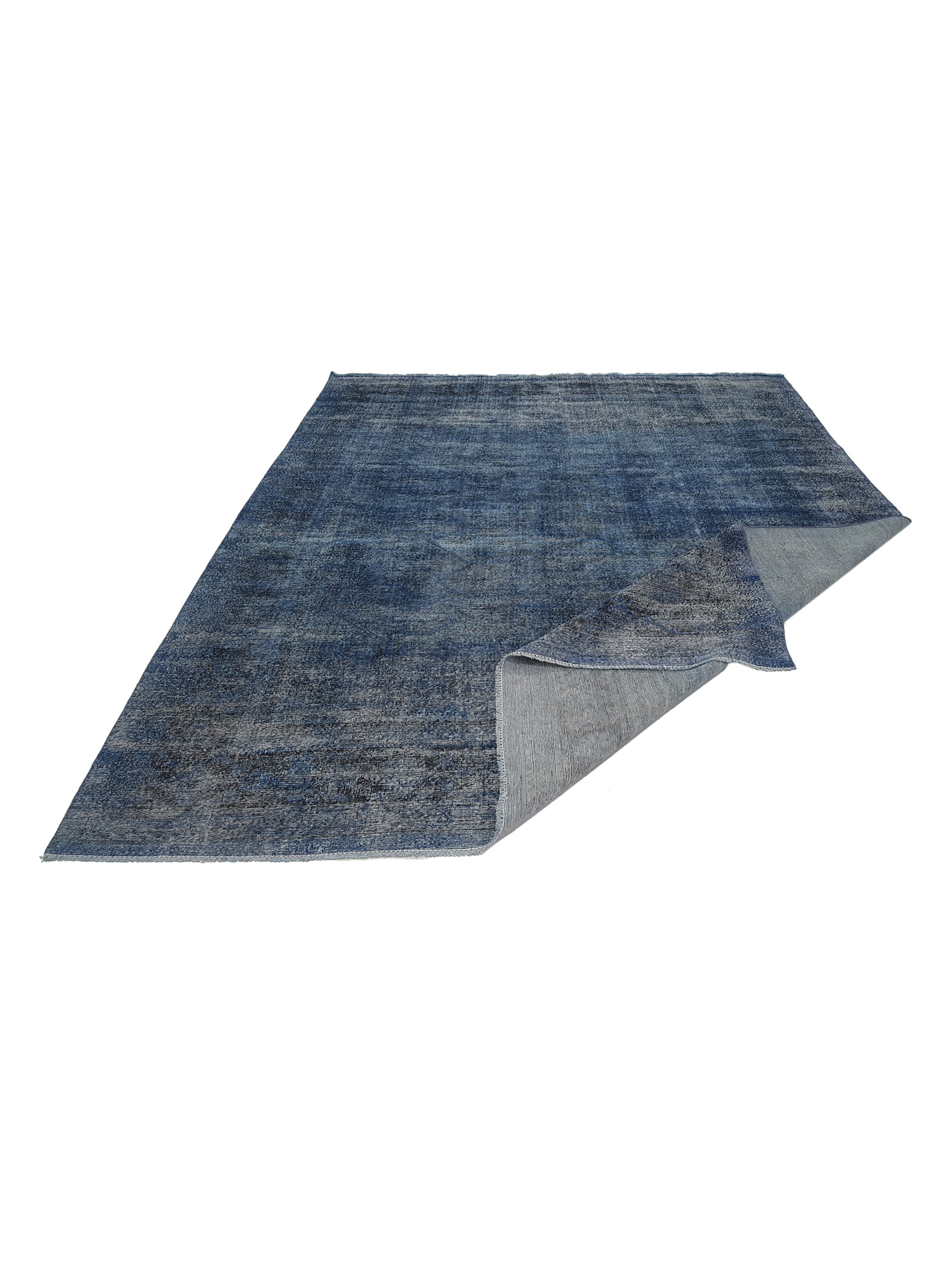 Vintage Overdyed Hand Knotted Blue 10x14 - Image 3 of 6