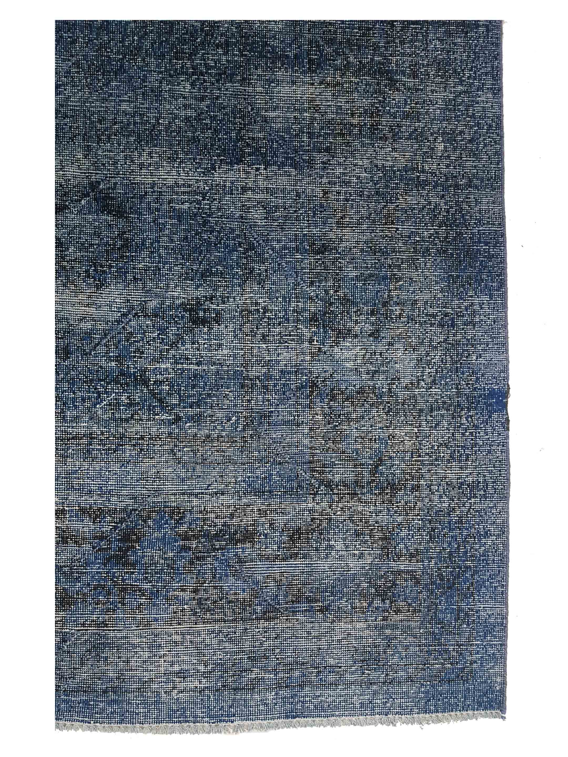 Vintage Overdyed Hand Knotted Blue 10x14 - Image 4 of 6