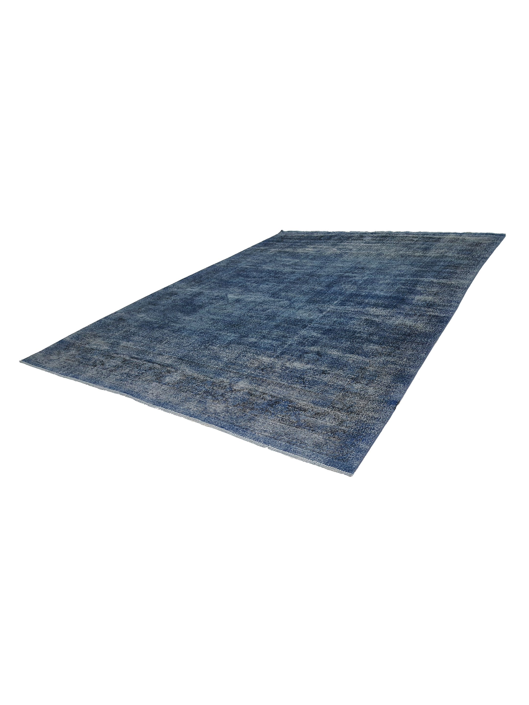 Vintage Overdyed Hand Knotted Blue 10x14 - Image 6 of 6