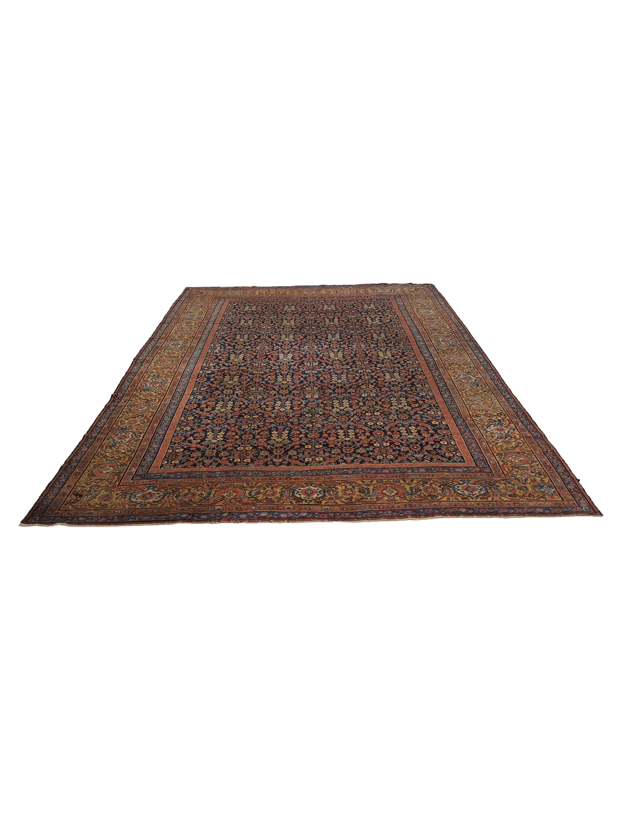 Antique Farahan Indigo 10x14 - Image 2 of 6