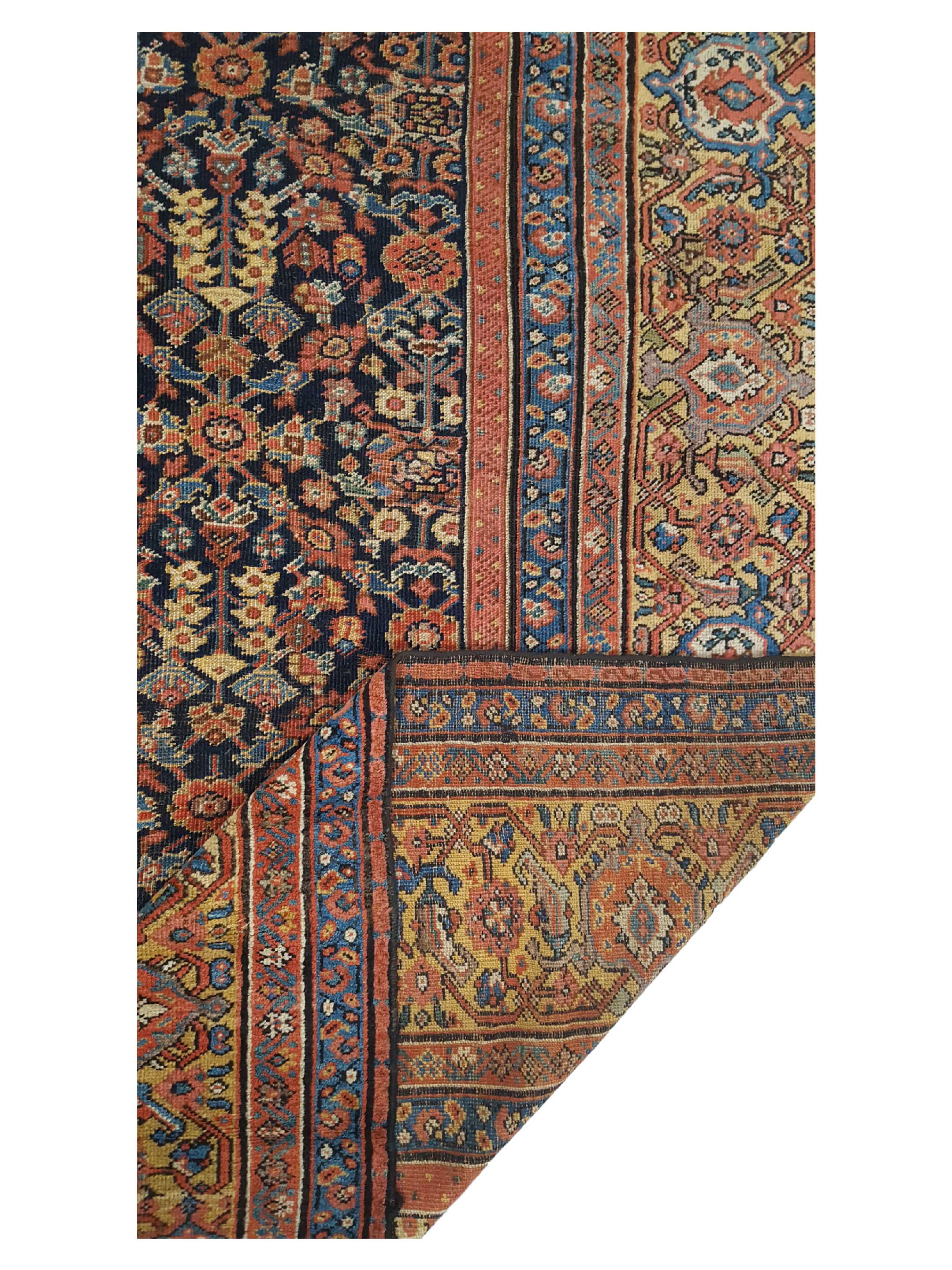 Antique Farahan Indigo 10x14 - Image 3 of 6