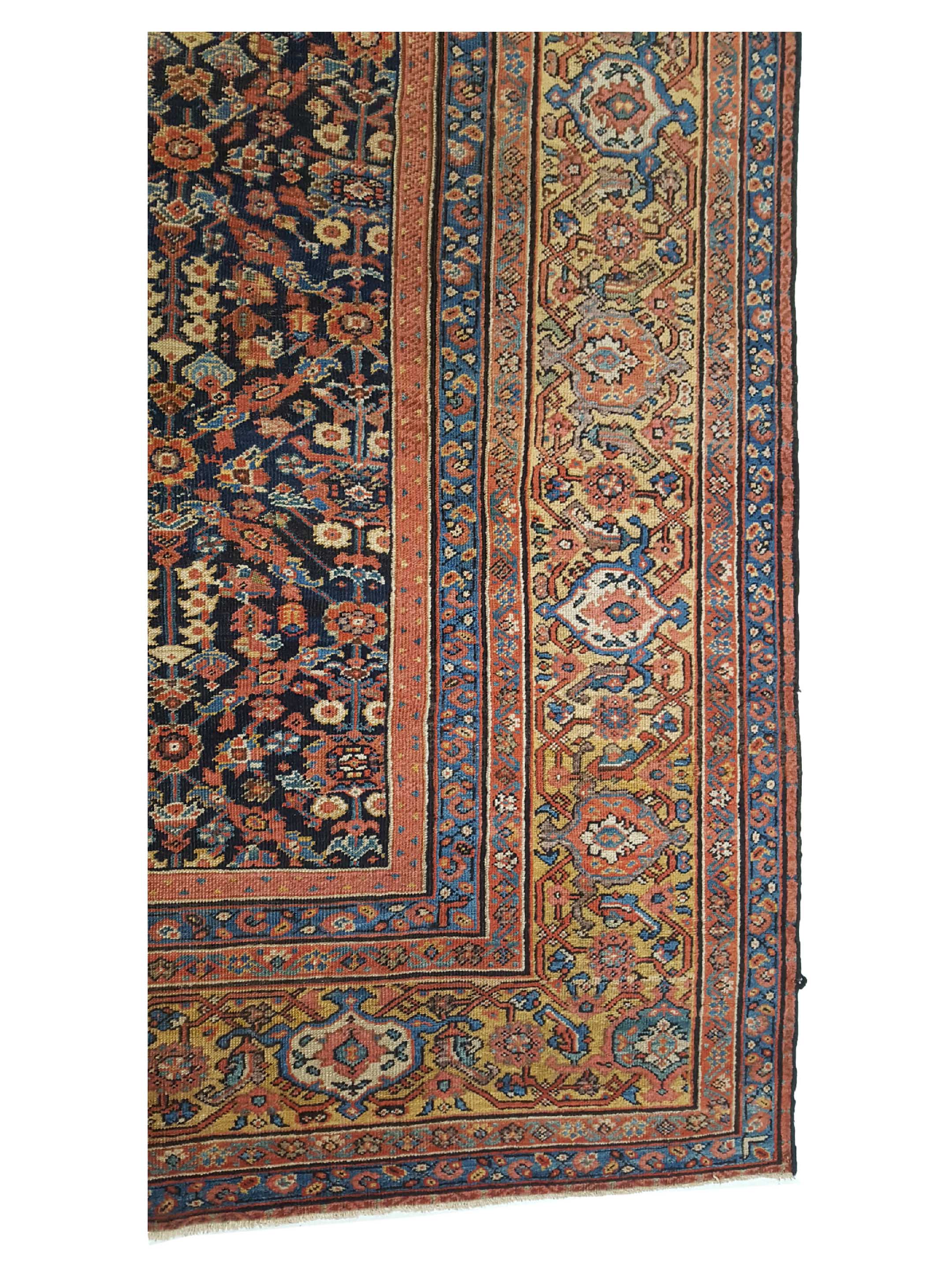 Antique Farahan Indigo 10x14 - Image 4 of 6