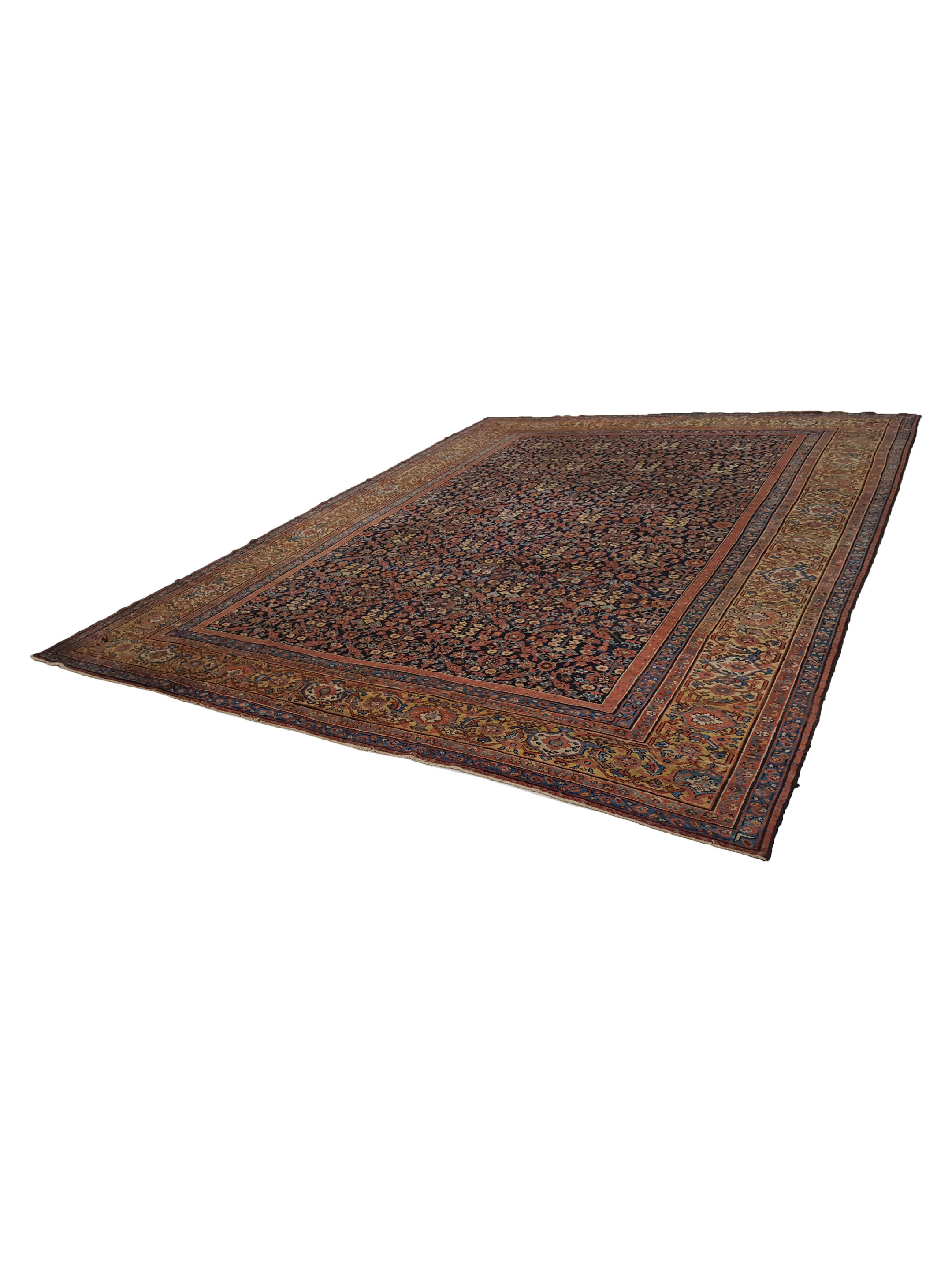 Antique Farahan Indigo 10x14 - Image 6 of 6