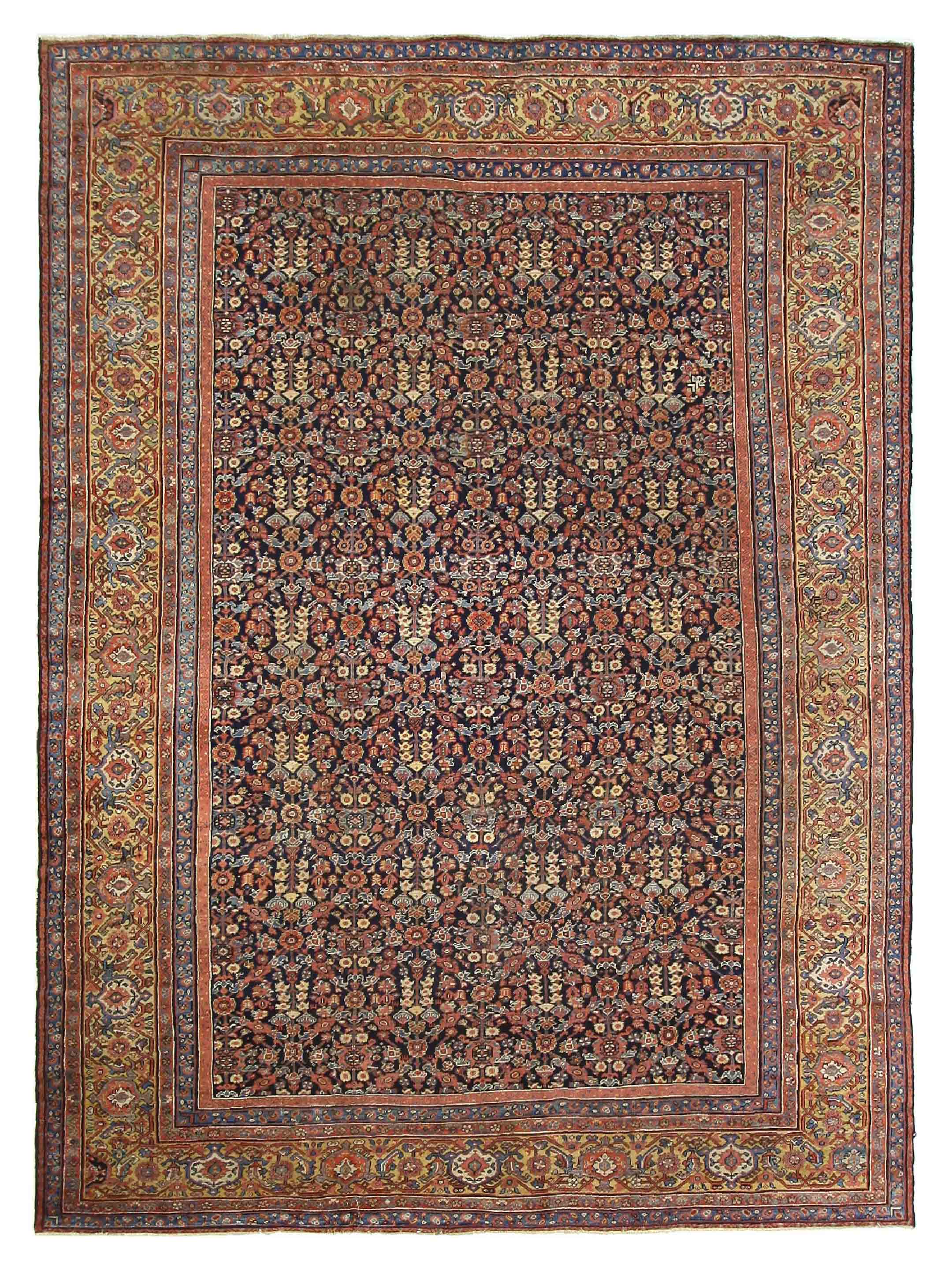 Antique Farahan Indigo 10x14