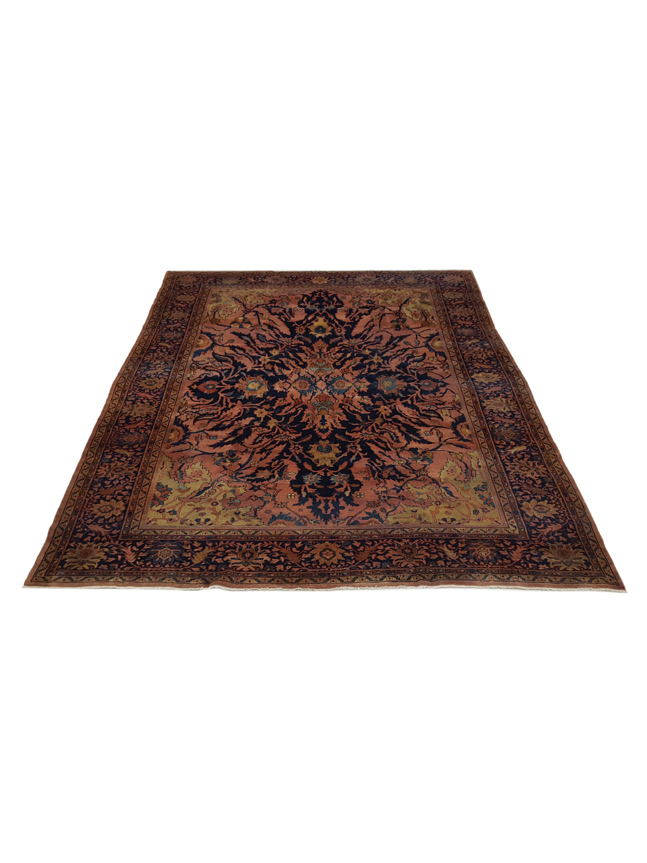 Antique Farahan Rust 9x12 - Image 2 of 6