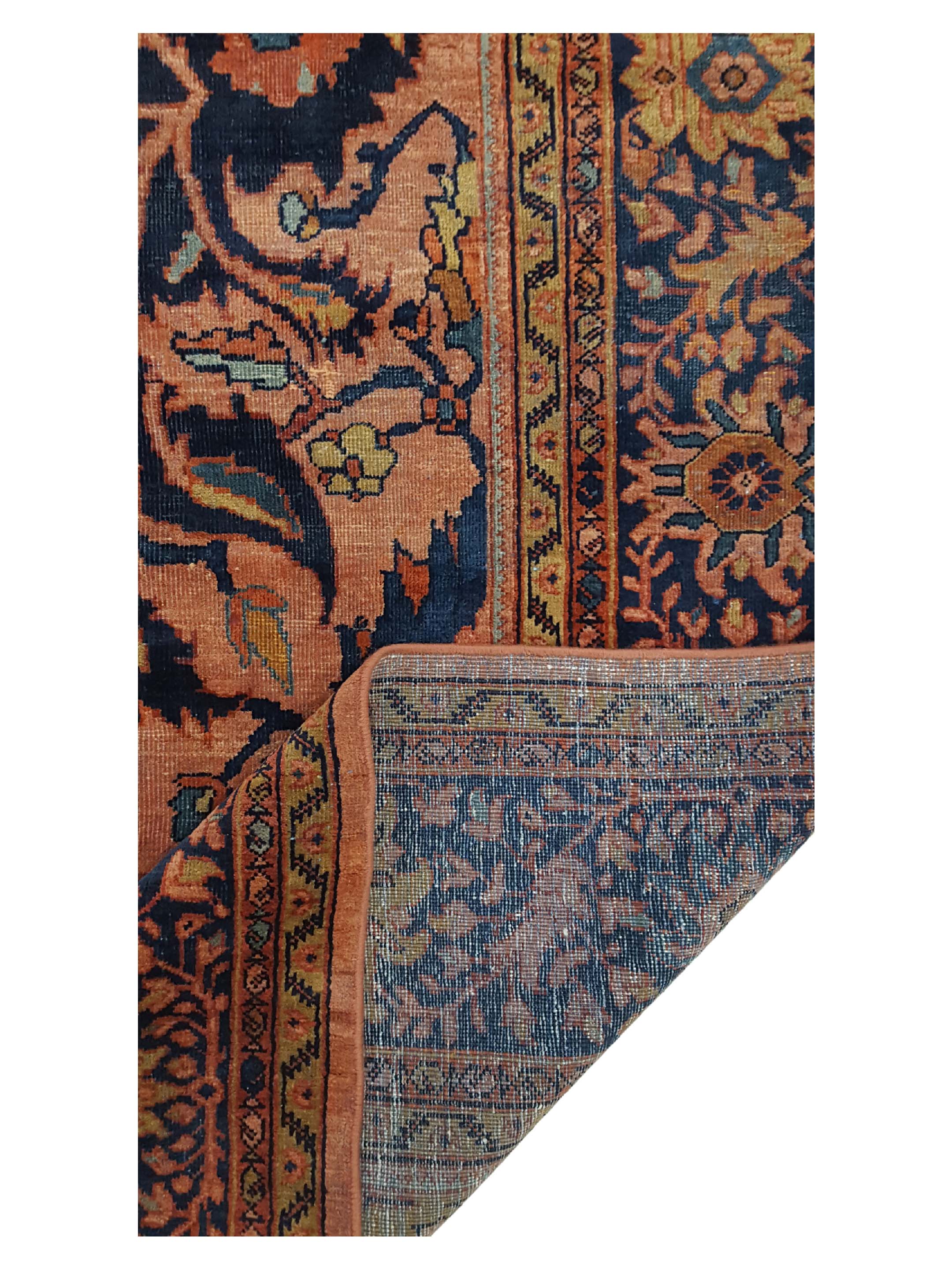 Antique Farahan Rust 9x12 - Image 4 of 6