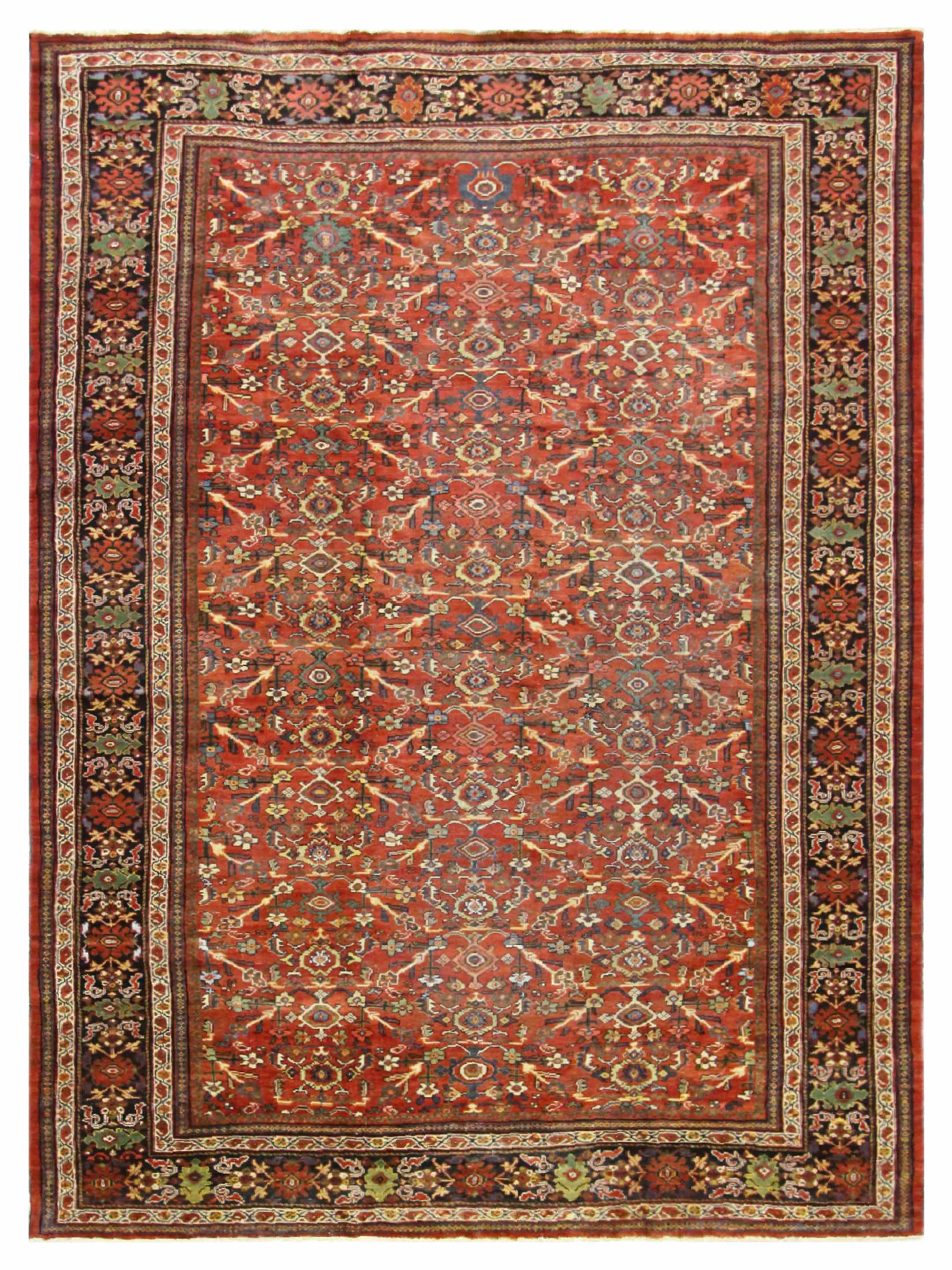 Antique Mahal Rust 10x17