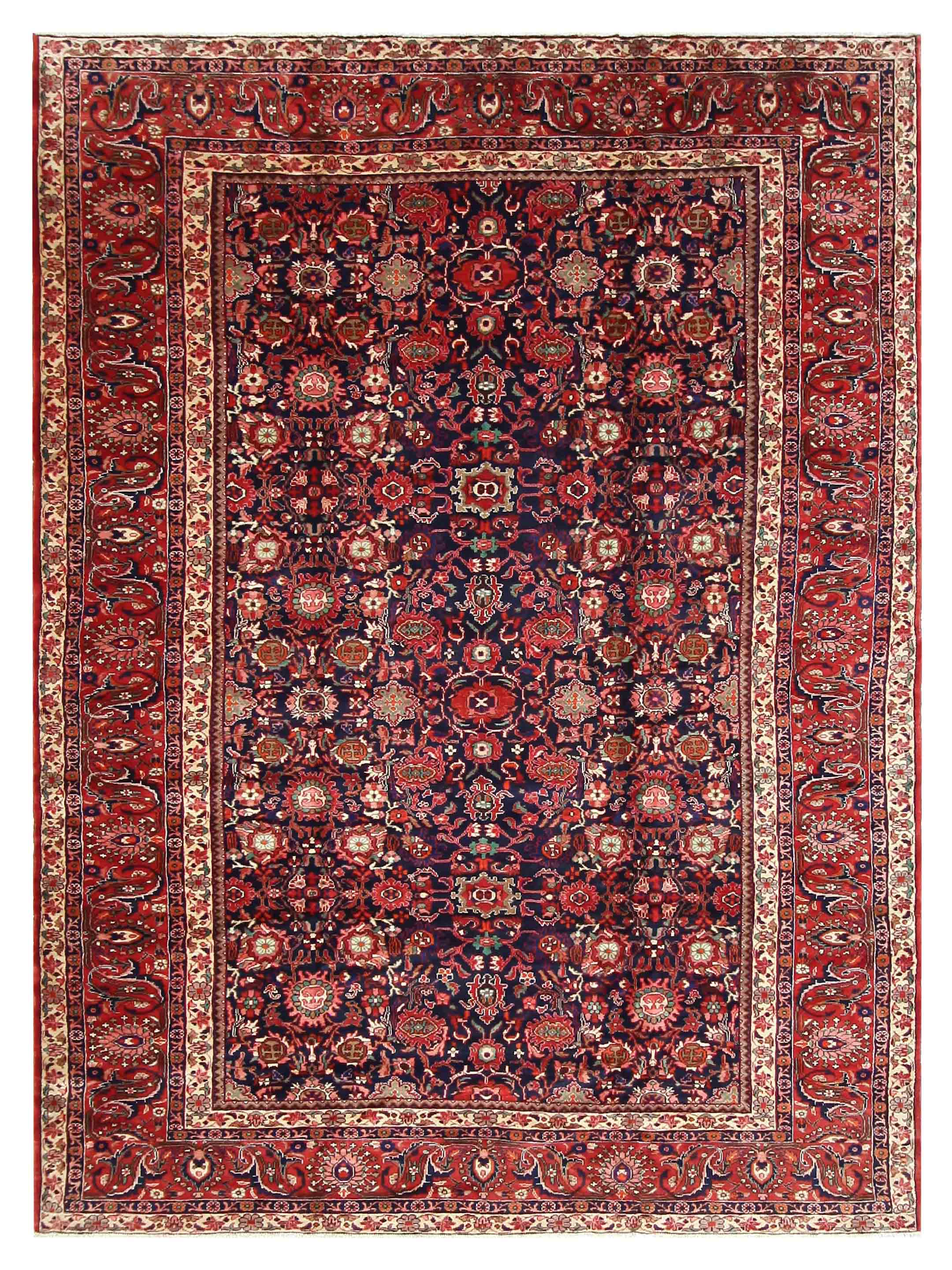 Antique Malayer Indigo 10x14