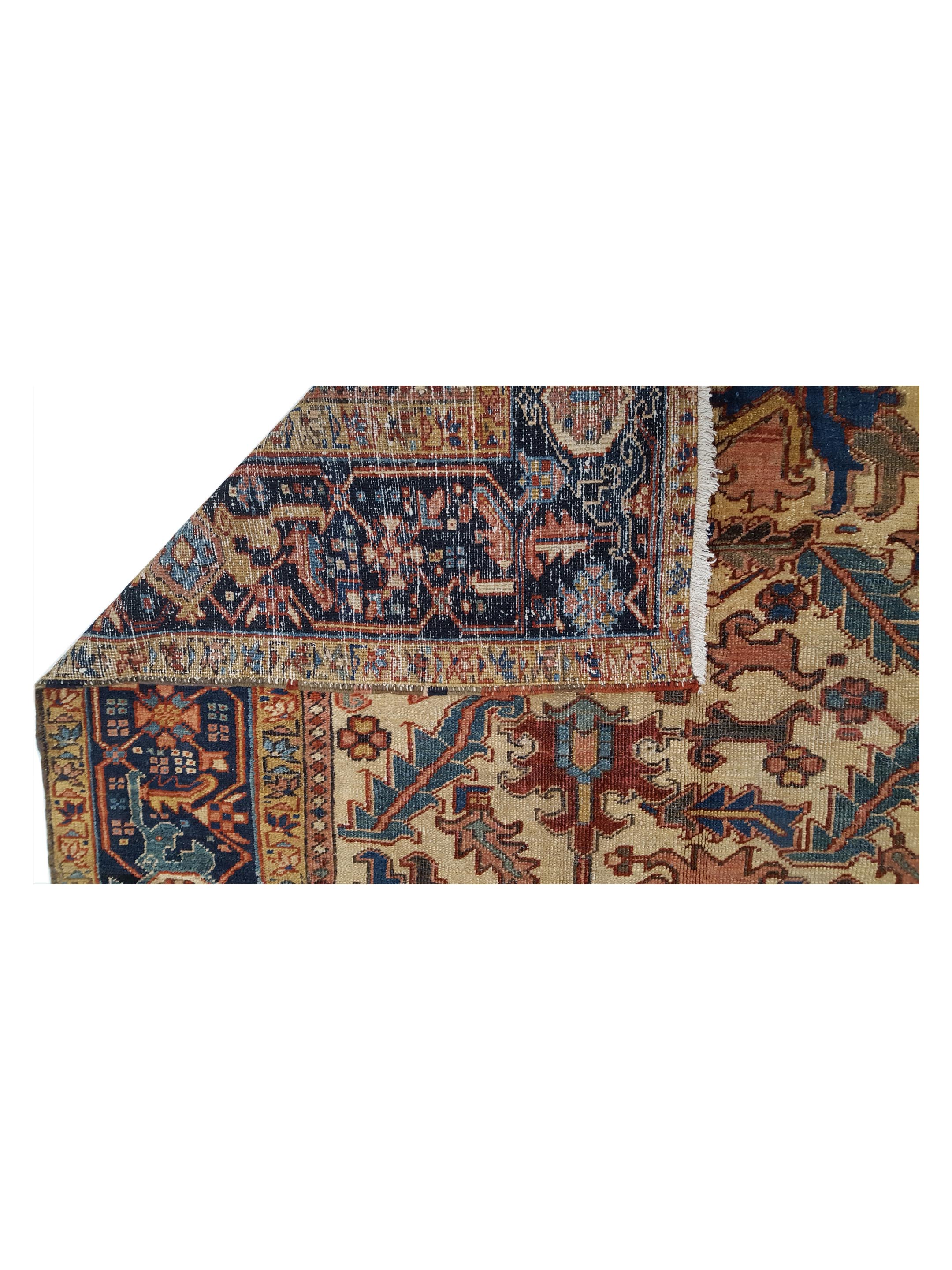 Antique Heriz Ivory 9x12 - Image 3 of 6