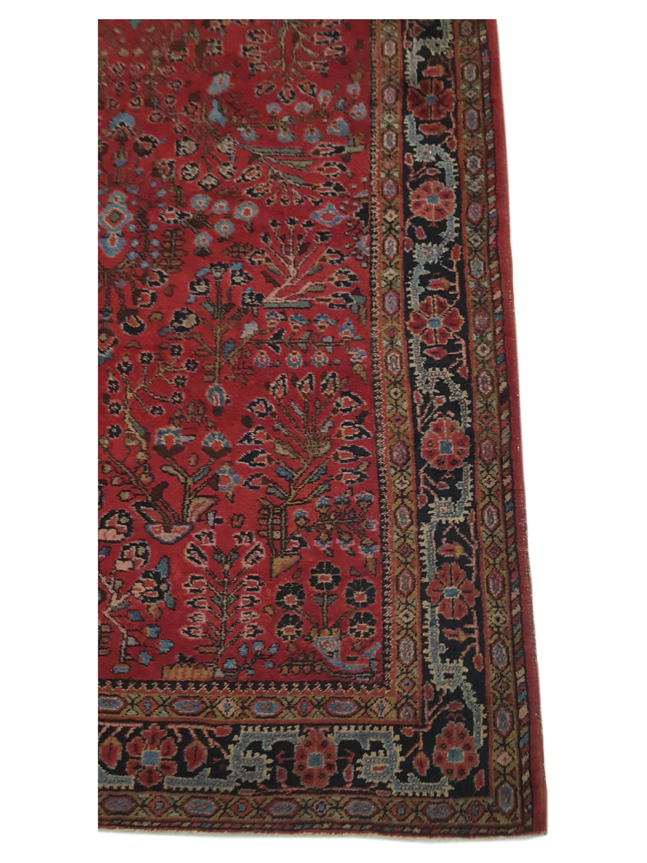 Antique Sarouk Burgundy 5x7 - Image 4 of 6