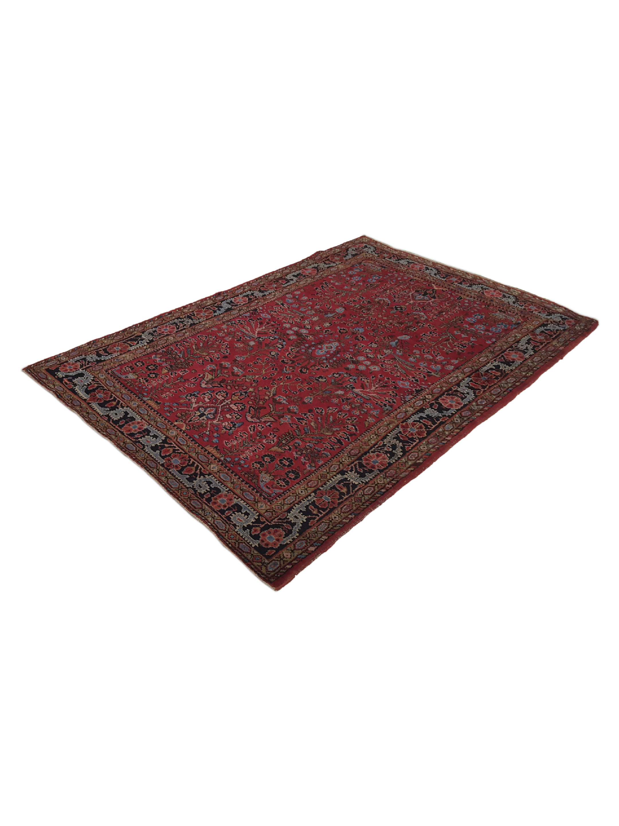 Antique Sarouk Burgundy 5x7 - Image 6 of 6