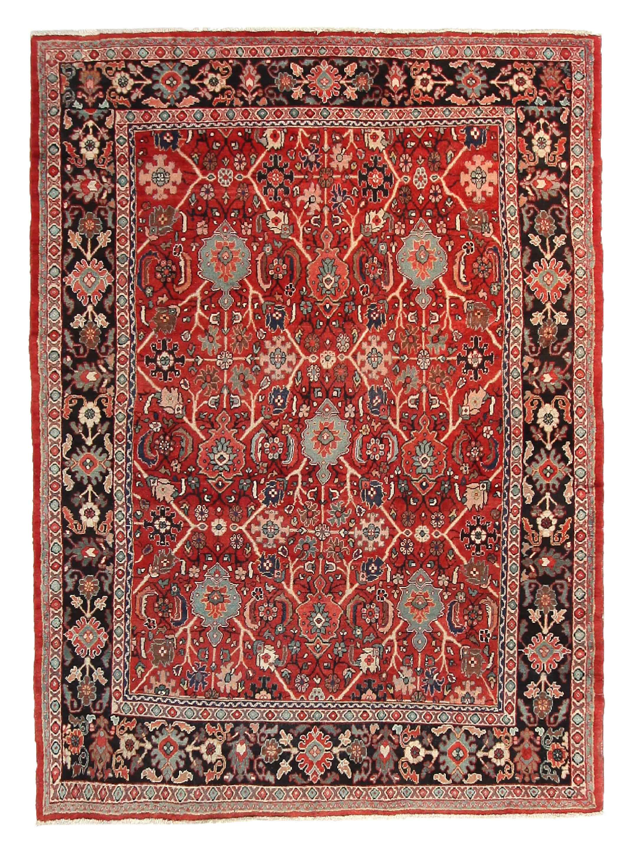 Mahal Hand Knotted Rust 8x11