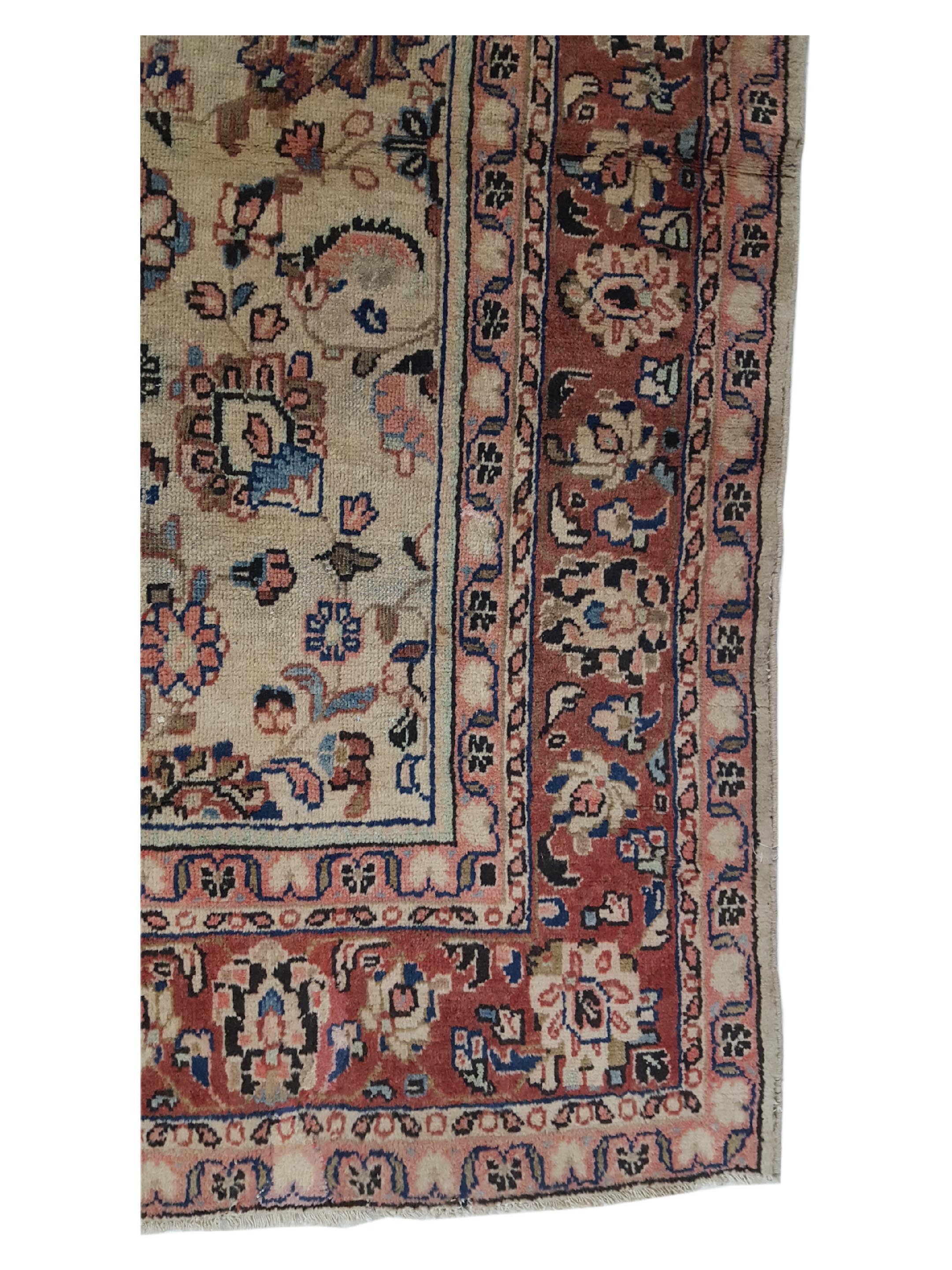 Mahal Hand Knotted Ivory 7x10 - Image 4 of 6
