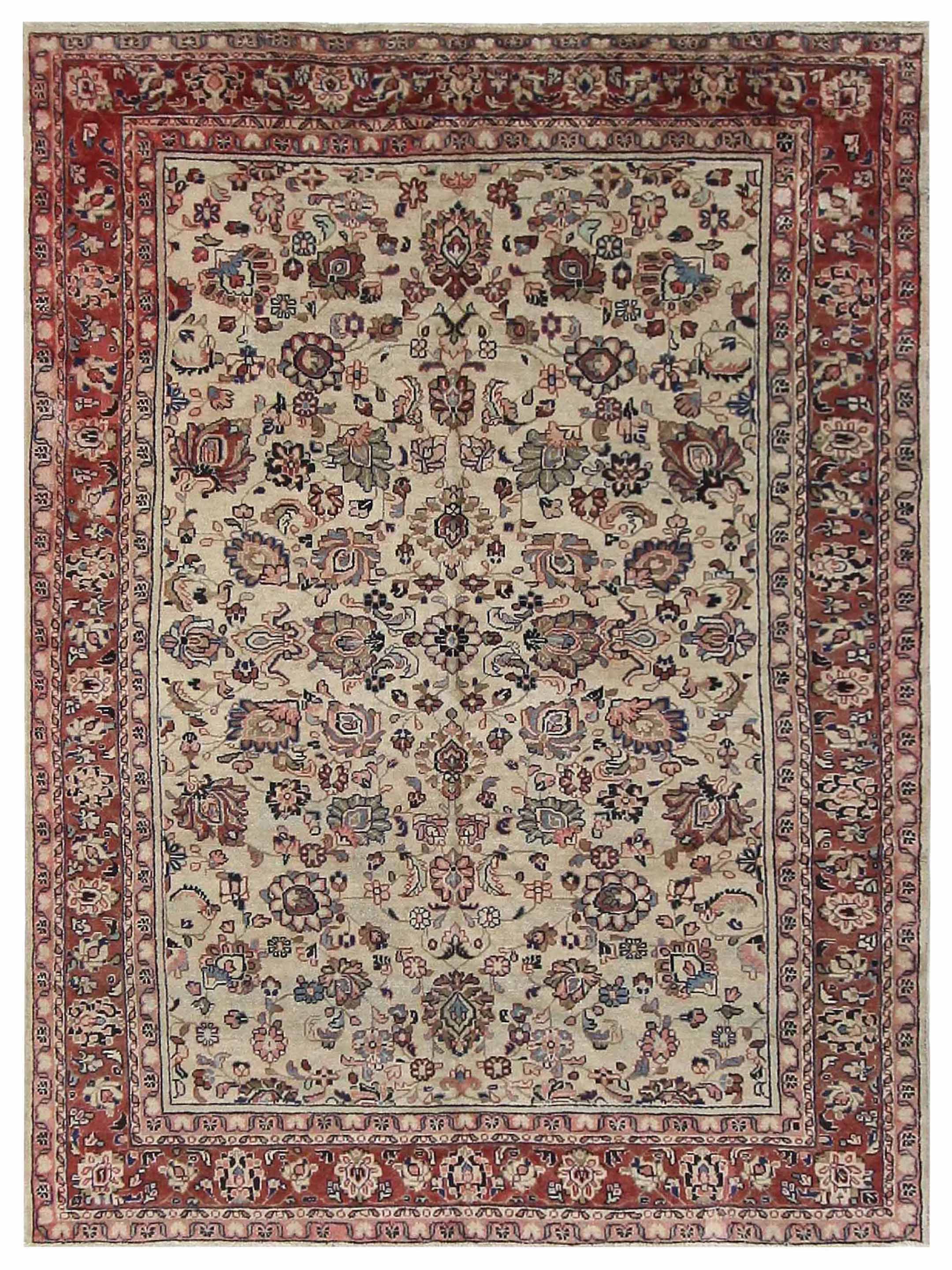 Mahal Hand Knotted Ivory 7x10